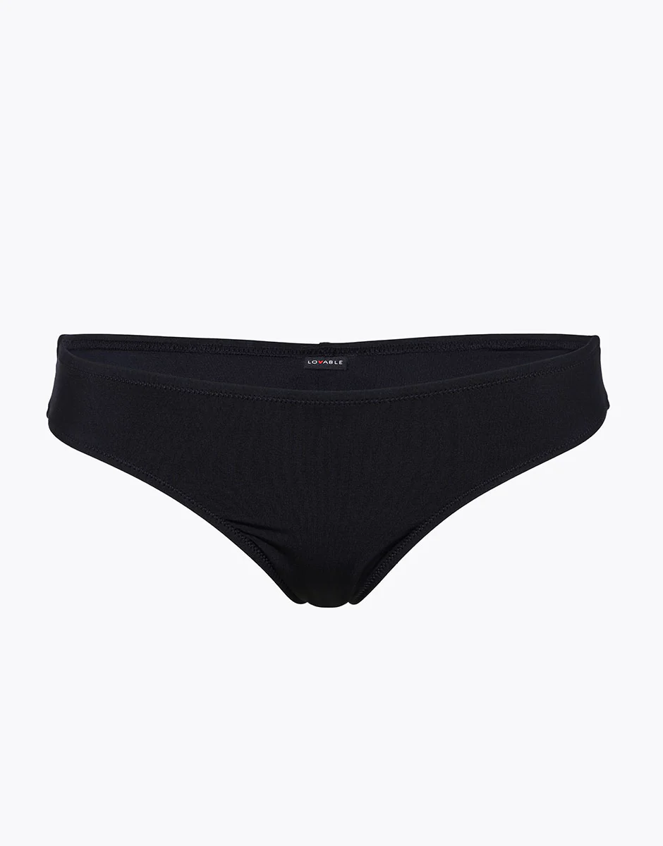 Bas de maillot de bain brésilien Essential Micro en microfibre noir - Image 5