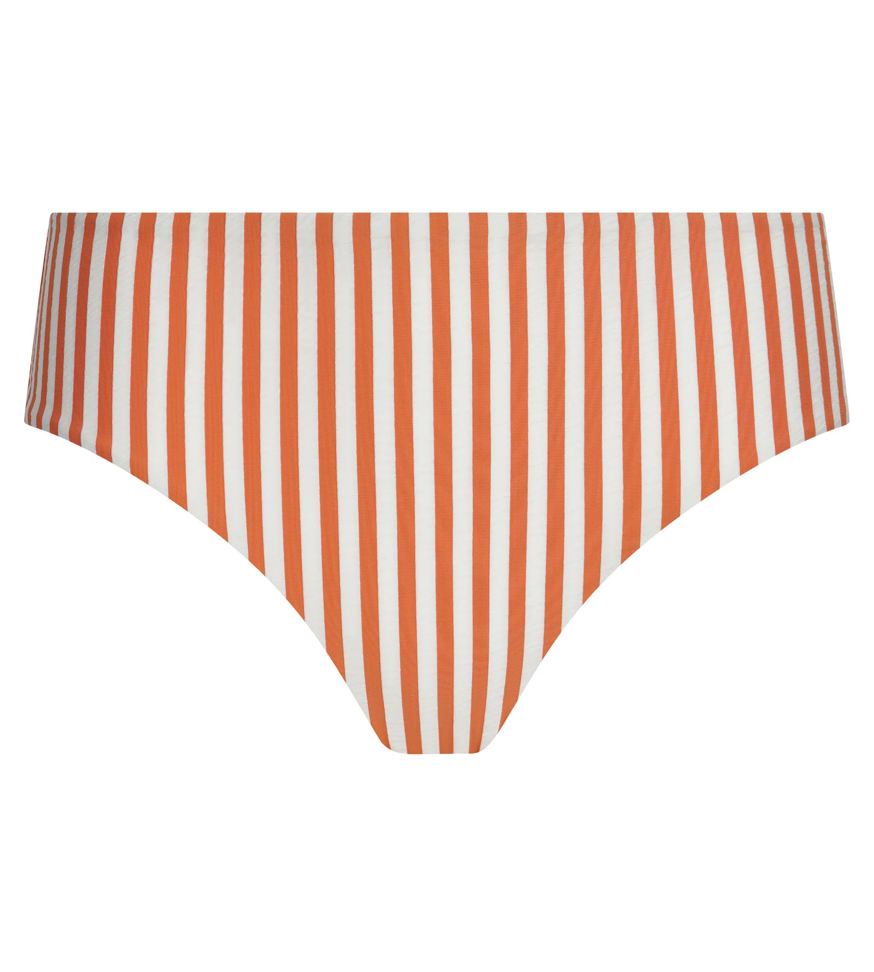 Bas de maillot de bain culotte midi femme Orange rayé Dim Swimwear - Image 5