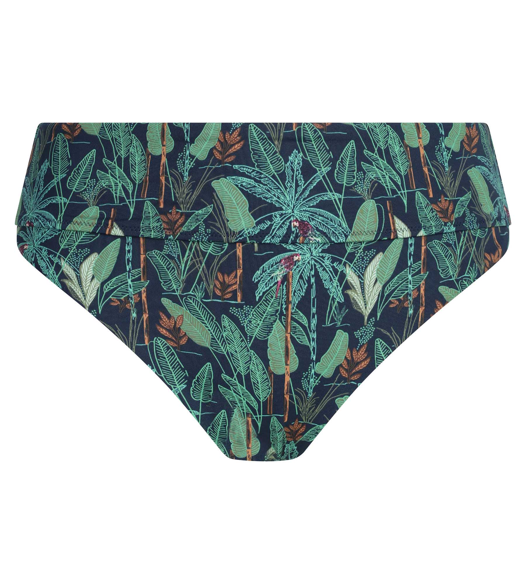 Bas de maillot de bain slip taille haute motif tropical Dim Swimwear - Image 5