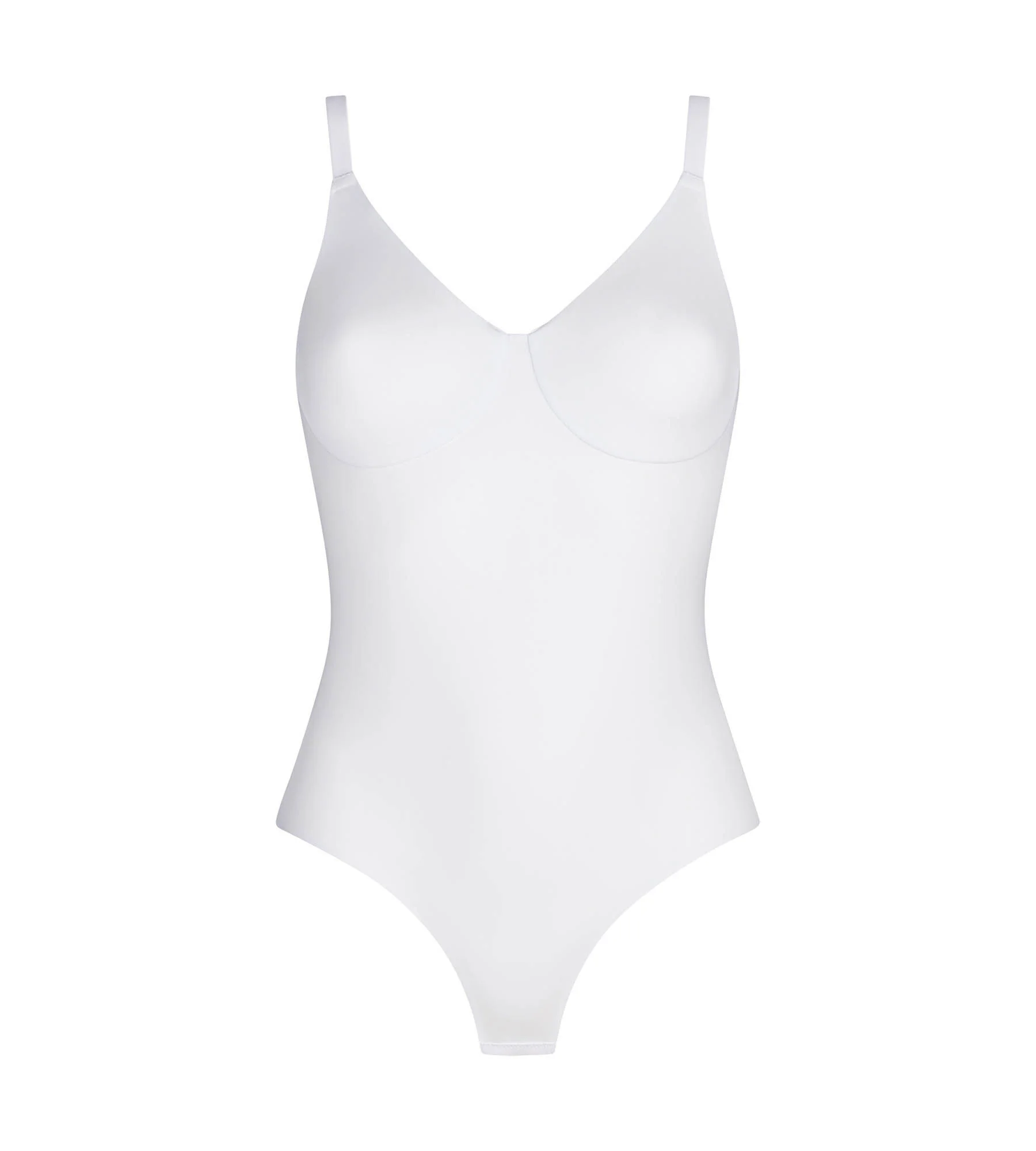 Body femme avec soutien-gorge intégré en microfibre Blanc Dim Invisible - Image 5
