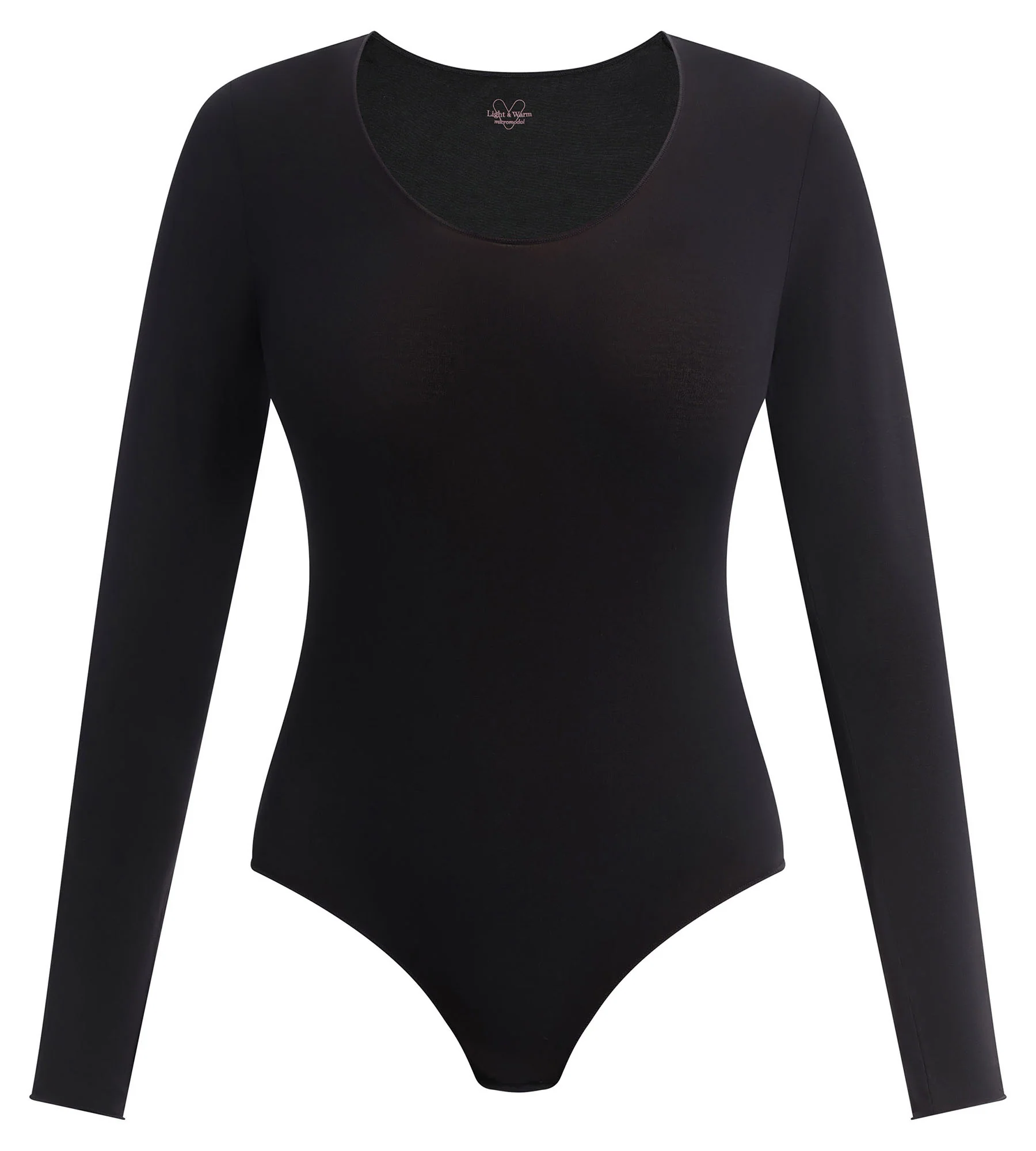 Body femme en modal et cachemire Noir Light & Warm - Image 5