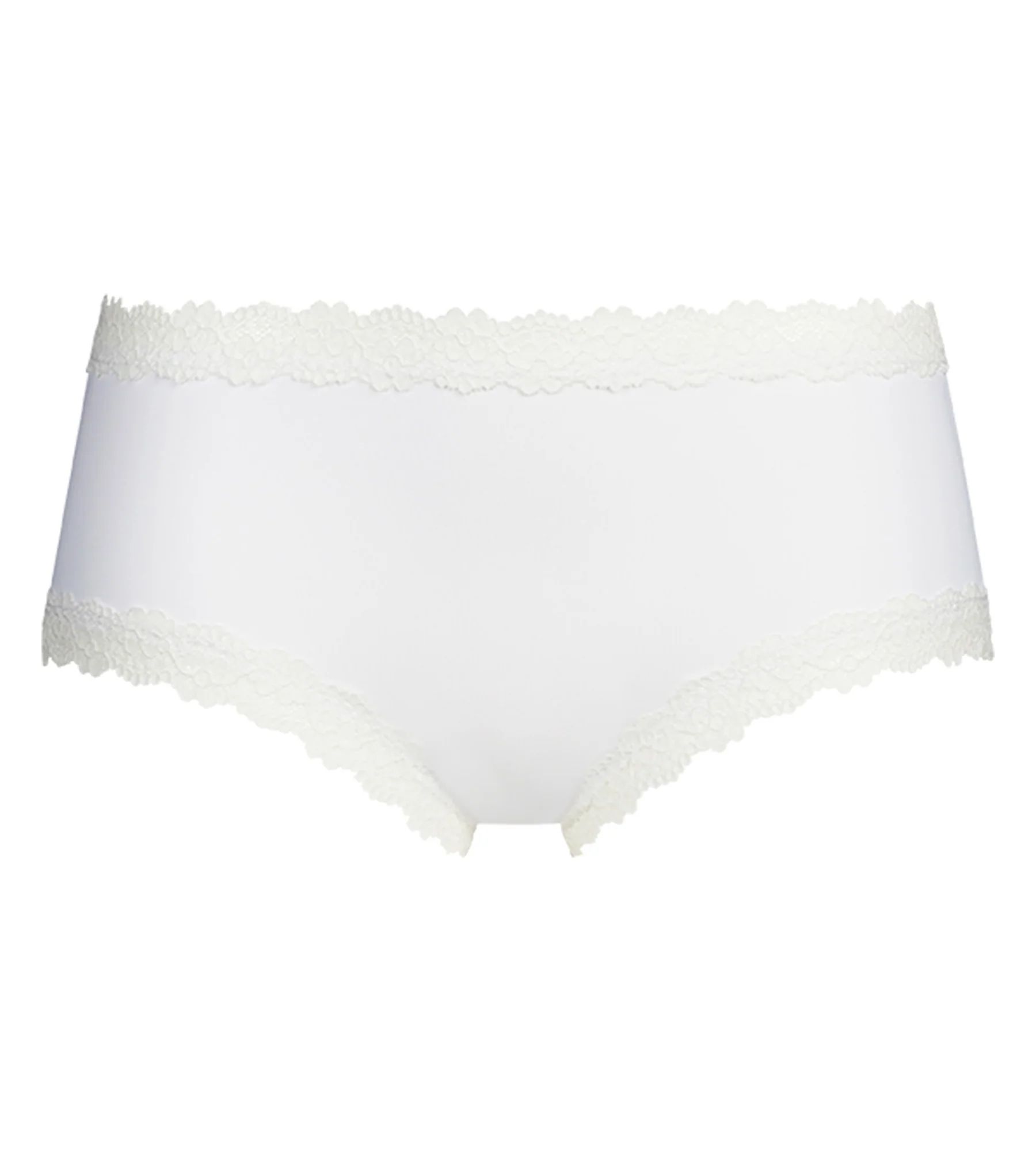 Boxer femme en microfibre et dentelle Blanc Dim - Image 5