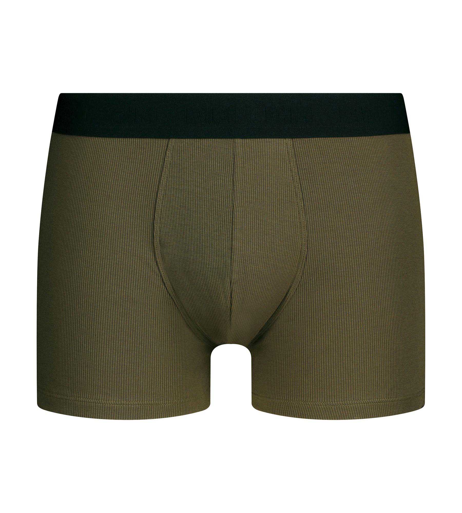 Boxer homme en coton modal côtelé Vert Olive Dim Élégant - Image 3