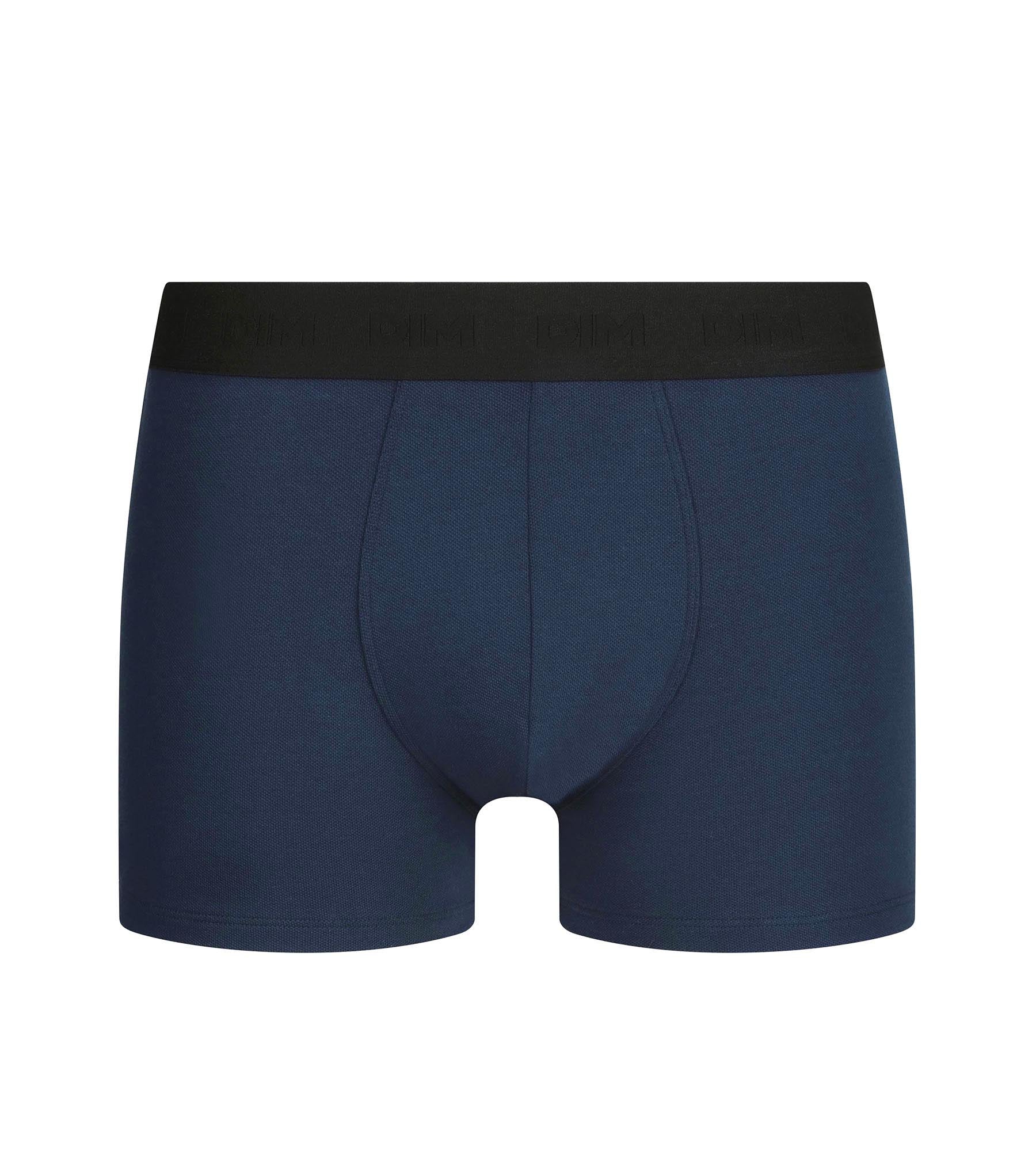 Boxer homme en coton modal piqué Bleu Foncé Dim Smart - Image 3