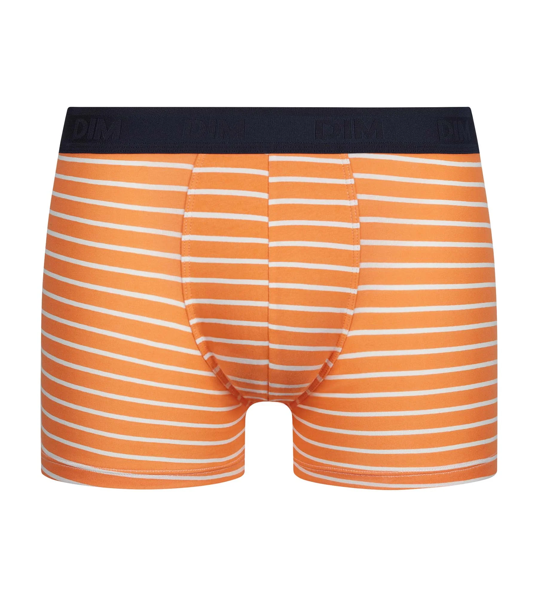 Boxer homme en coton stretch Orange à rayures Dim Fancy - Image 3