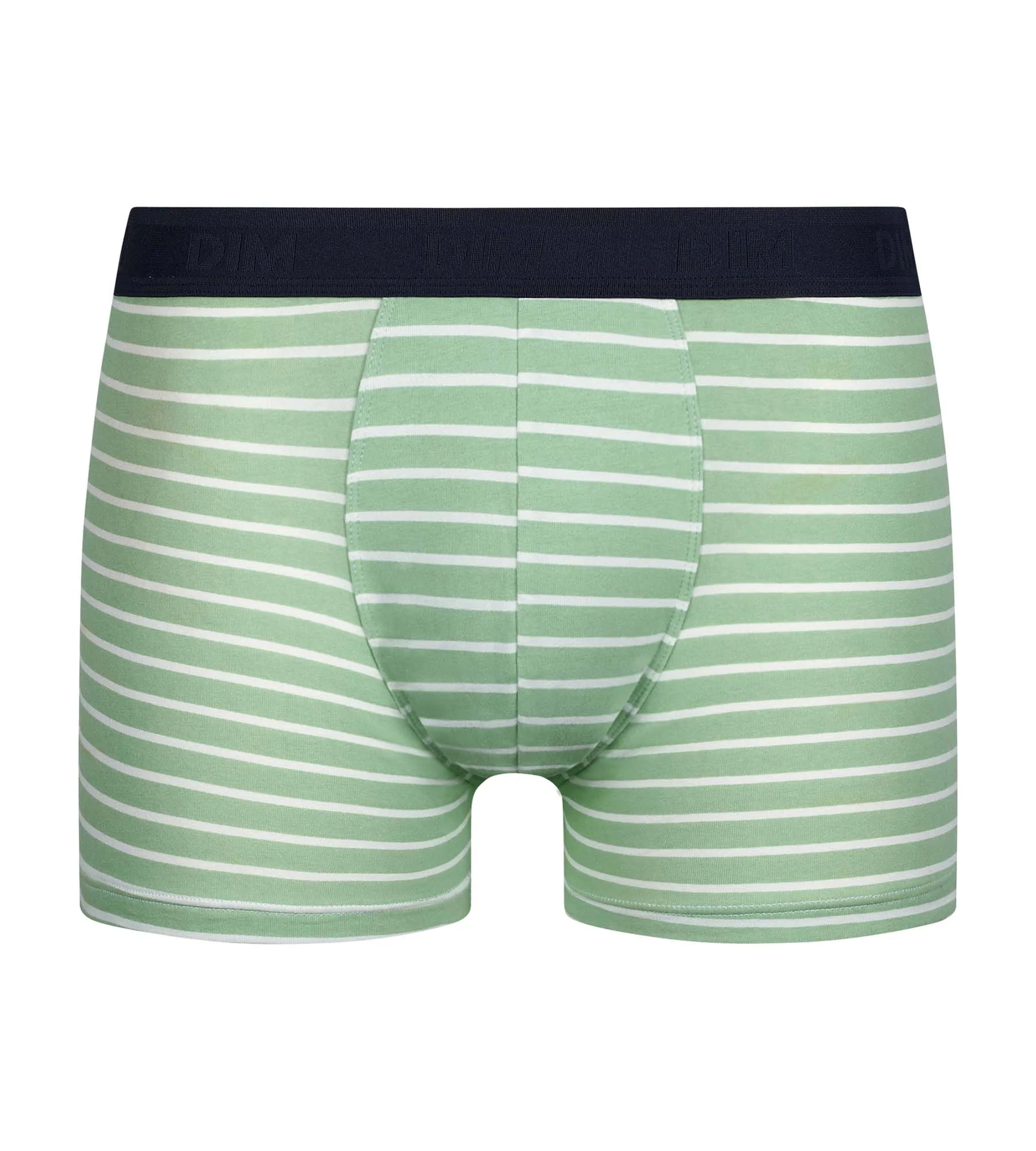 Boxer homme en coton stretch Vert à rayures Dim Fancy - Image 3