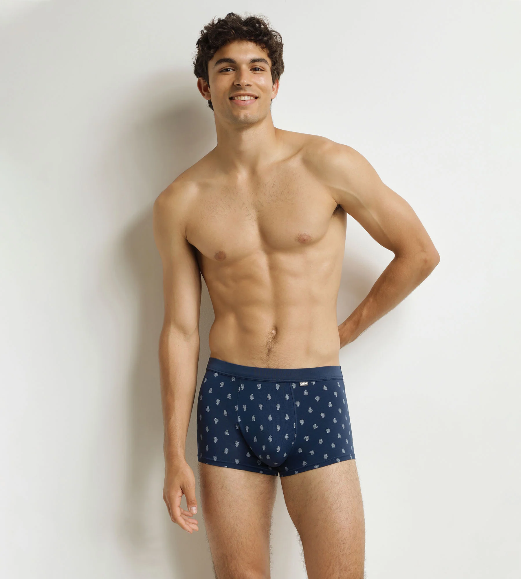 Boxer homme Noir motifs gouttes Classic Coton