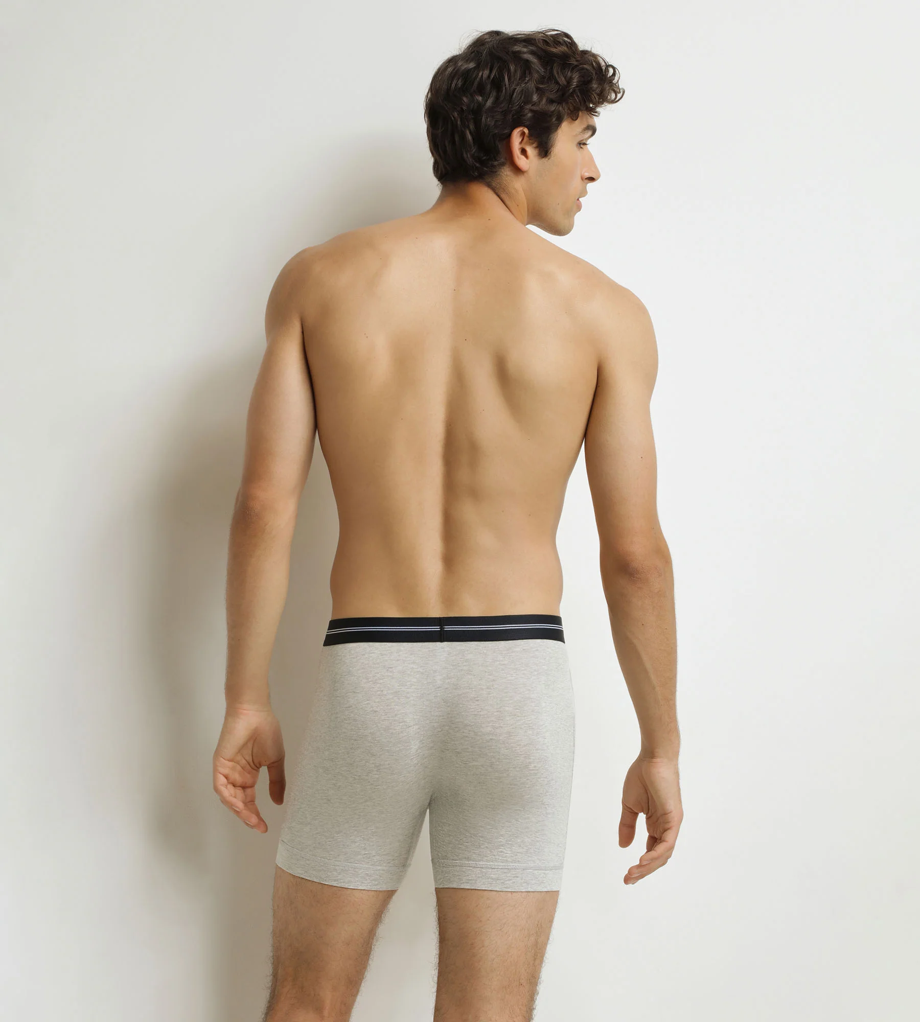 Boxer long homme Gris Chiné Dim Icons - Image 2