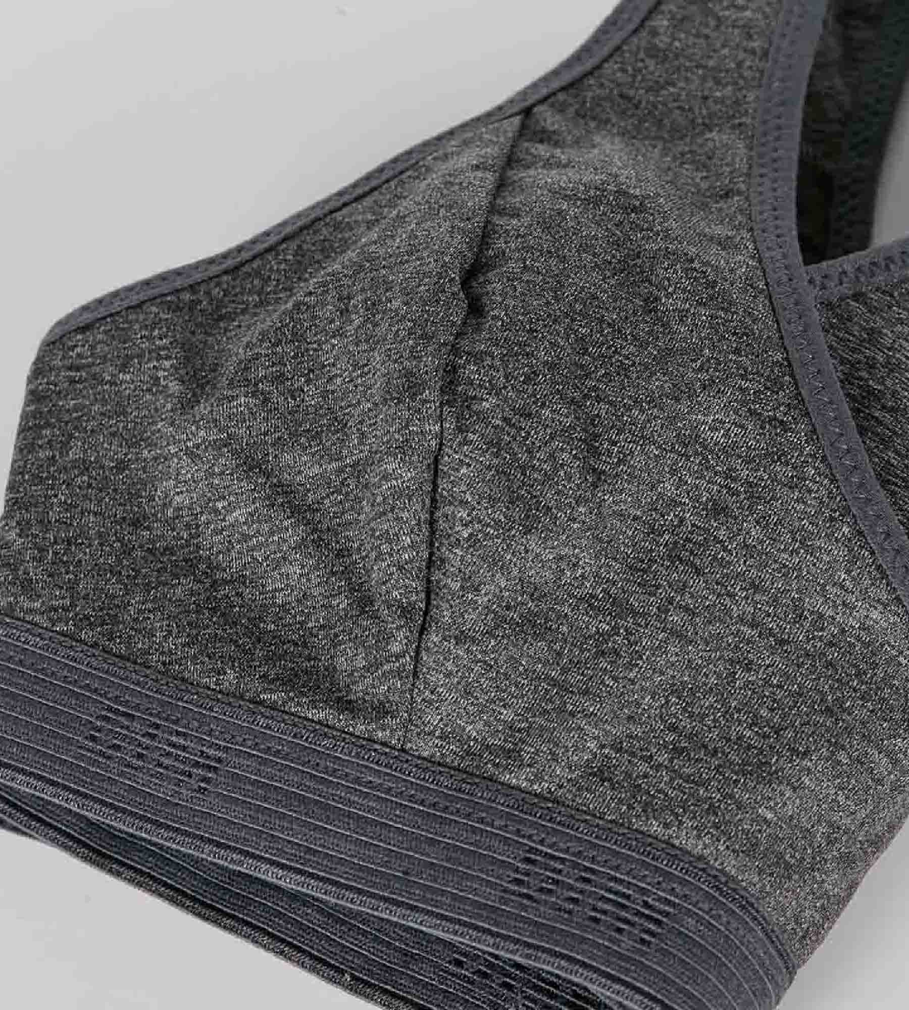 Brassière de sport pour fille Gris Chiné Foncé en microfibre Dim Micro - Image 3