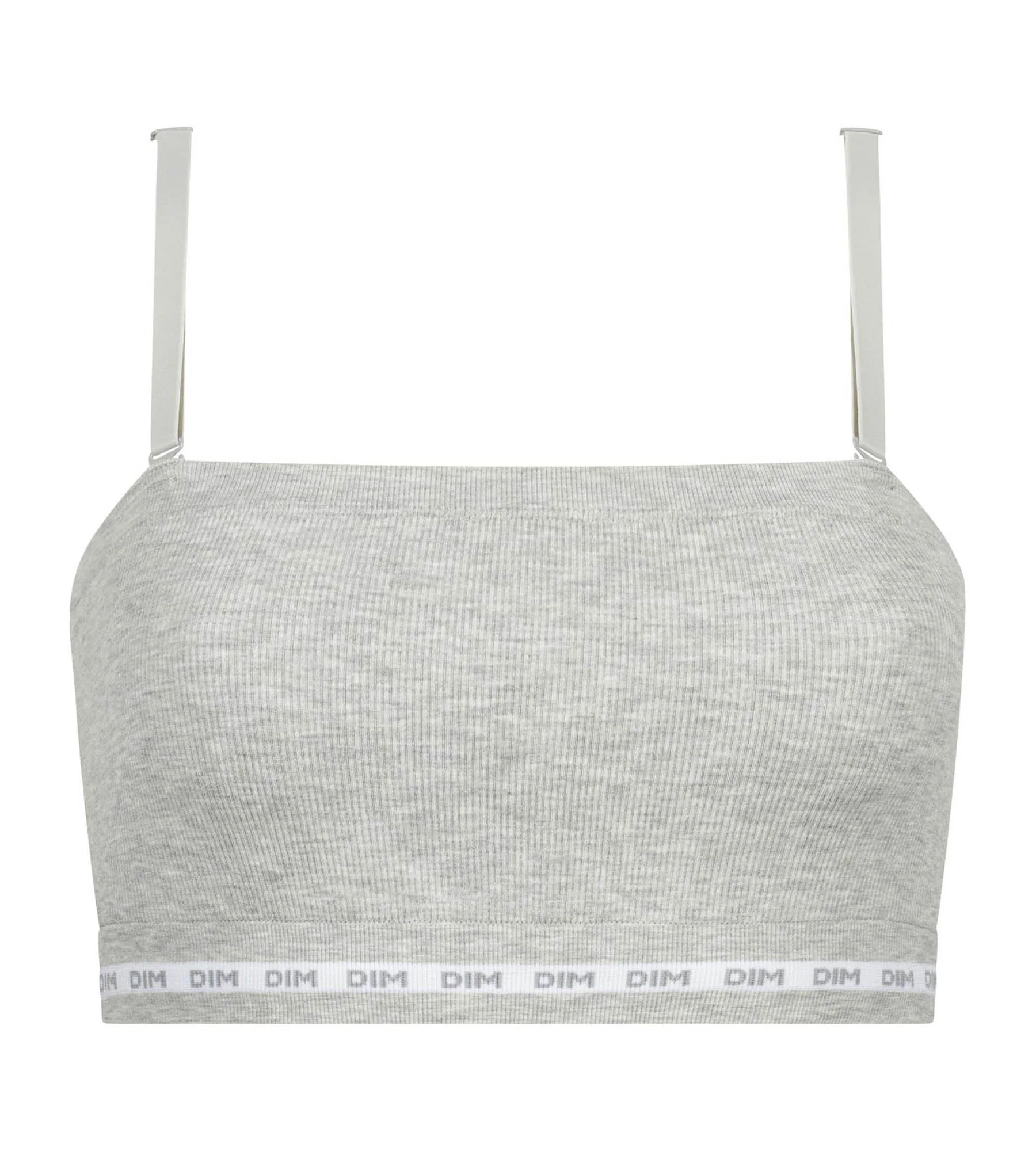 Brassière femme côtelée Gris Chiné Dim Icons - Image 8