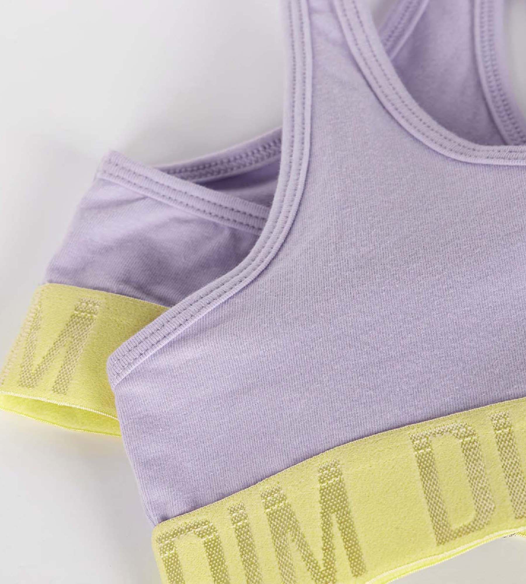 Brassière fille coton stretch Lila et bande de maintien Anis Dim Sport - Image 3