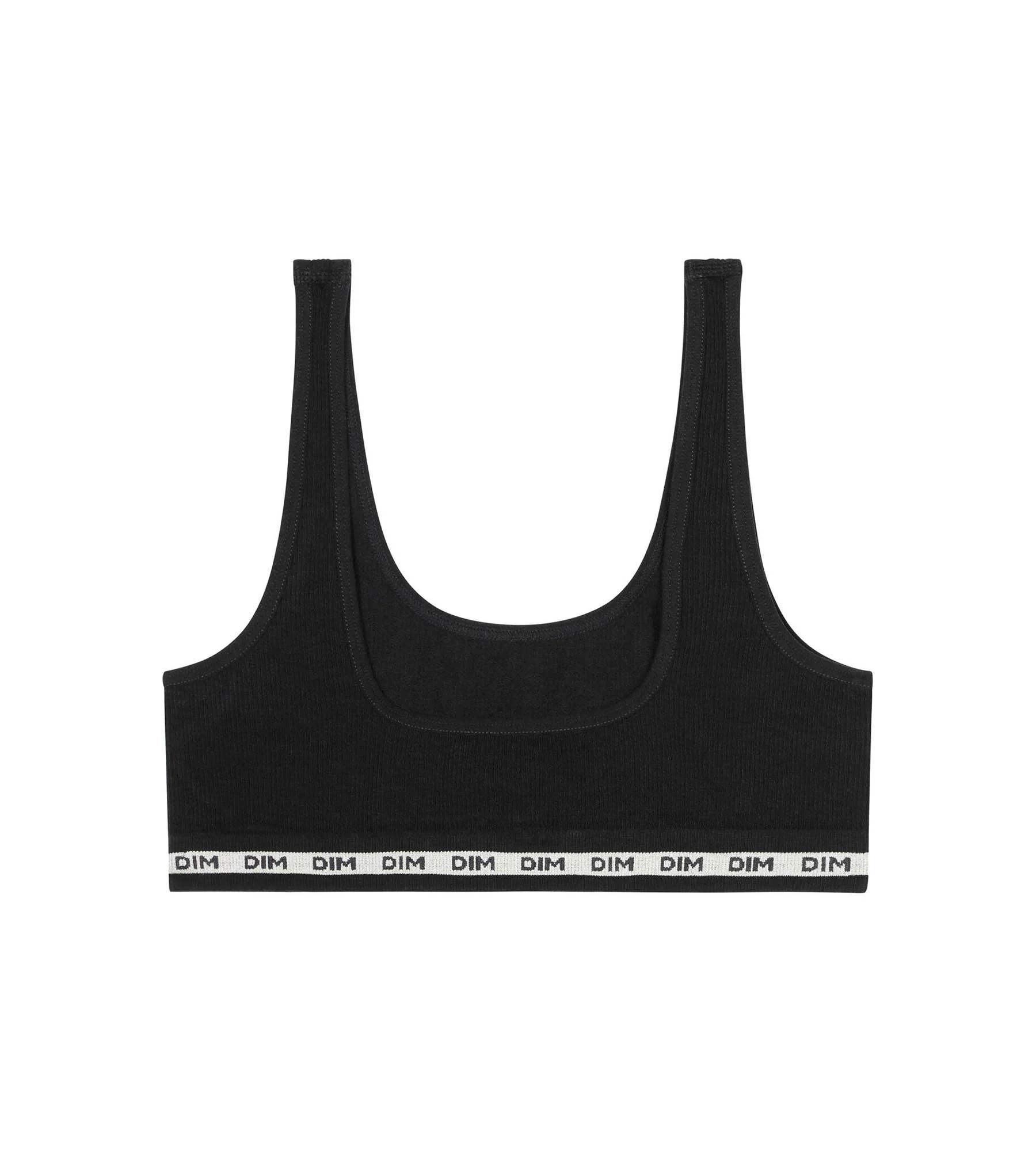 Brassière fille en tissu côtelé Noir Dim Icons - Image 2