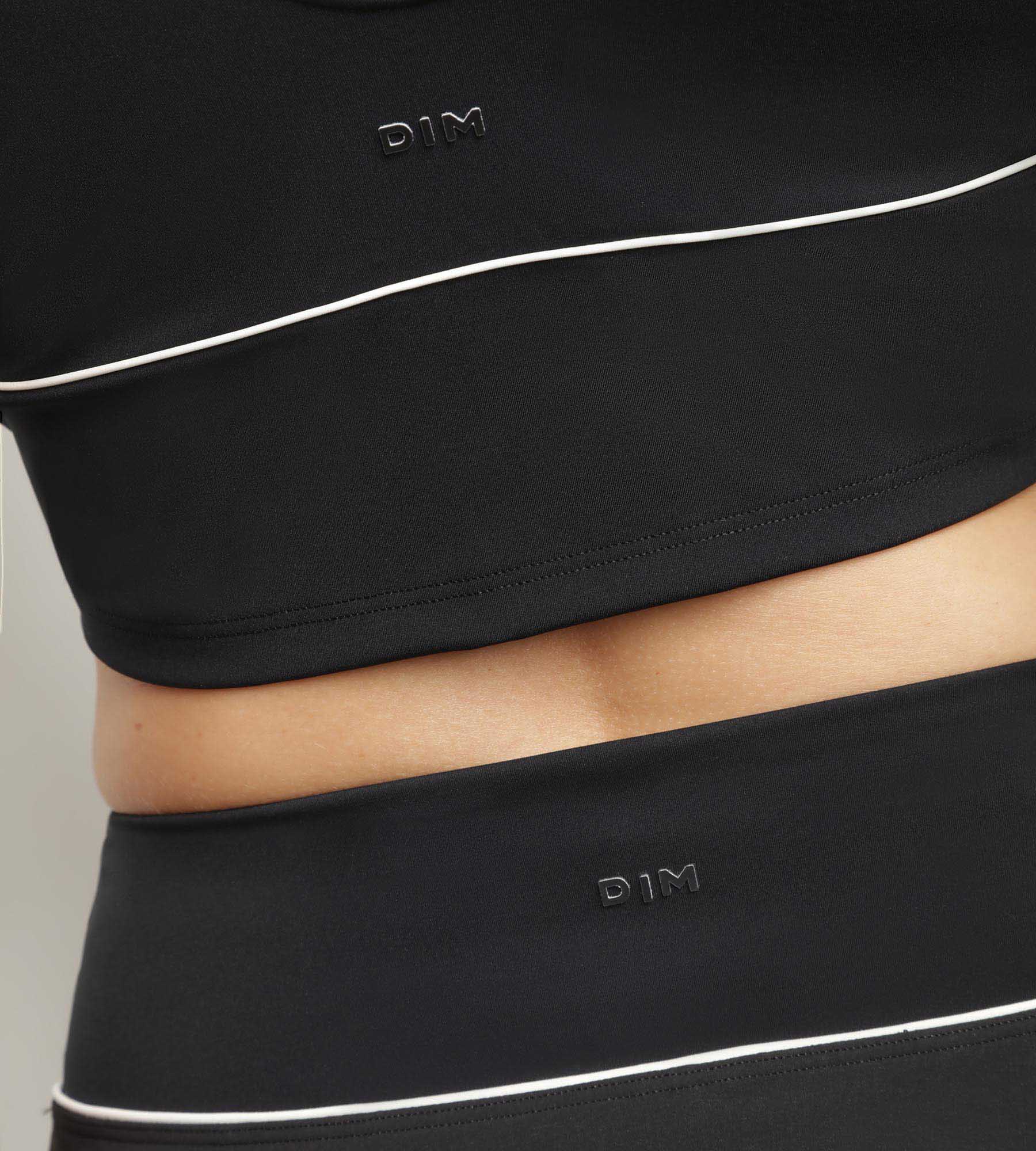 Brassière longue en microfibre sculptante noire Dim Move - Image 5