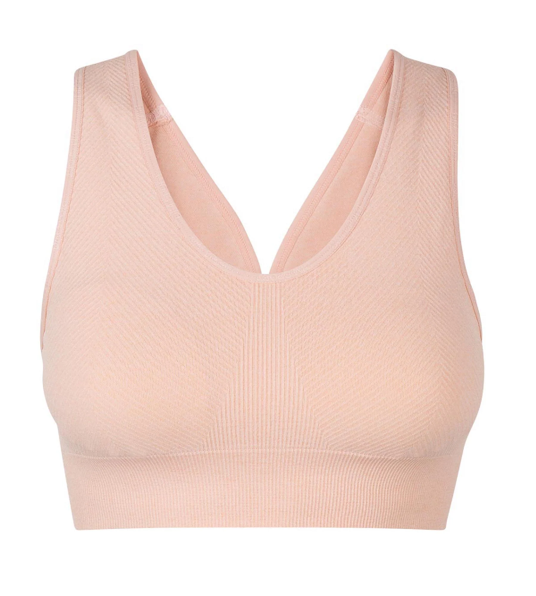Brassière sans coutures rose amande chiné Dim Sport - Image 5