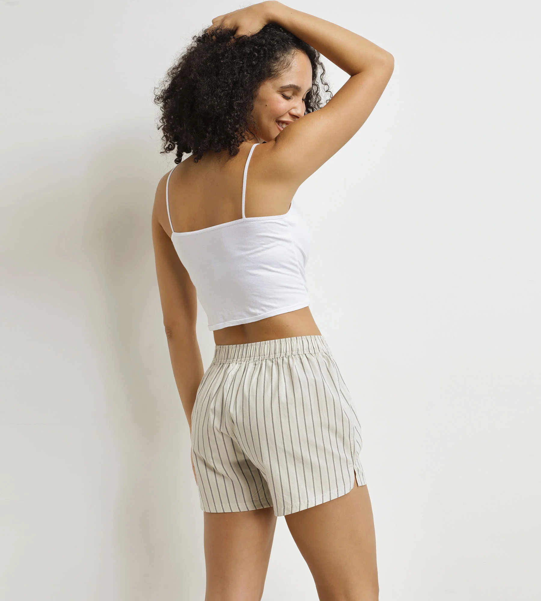Caleçon femme rayé Gris Dim x Ines de La Fressange - Image 2