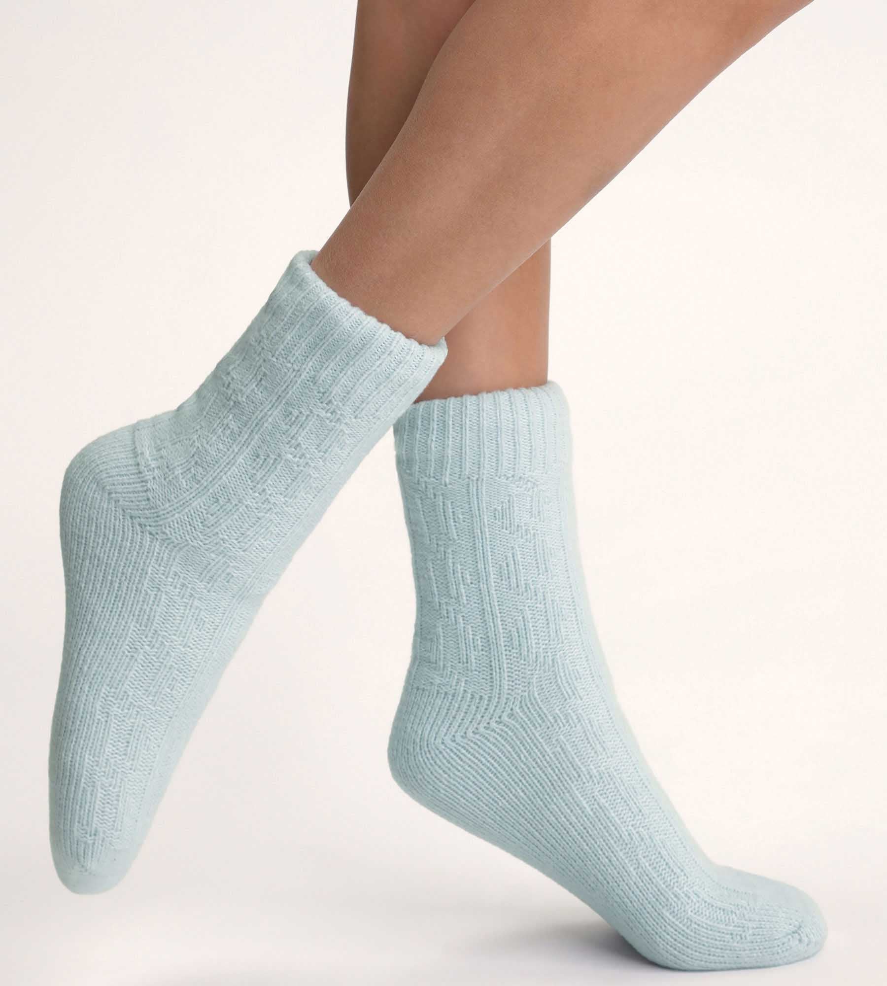 Chaussette chaude femme Bleu Ciel Cocoon Polaire