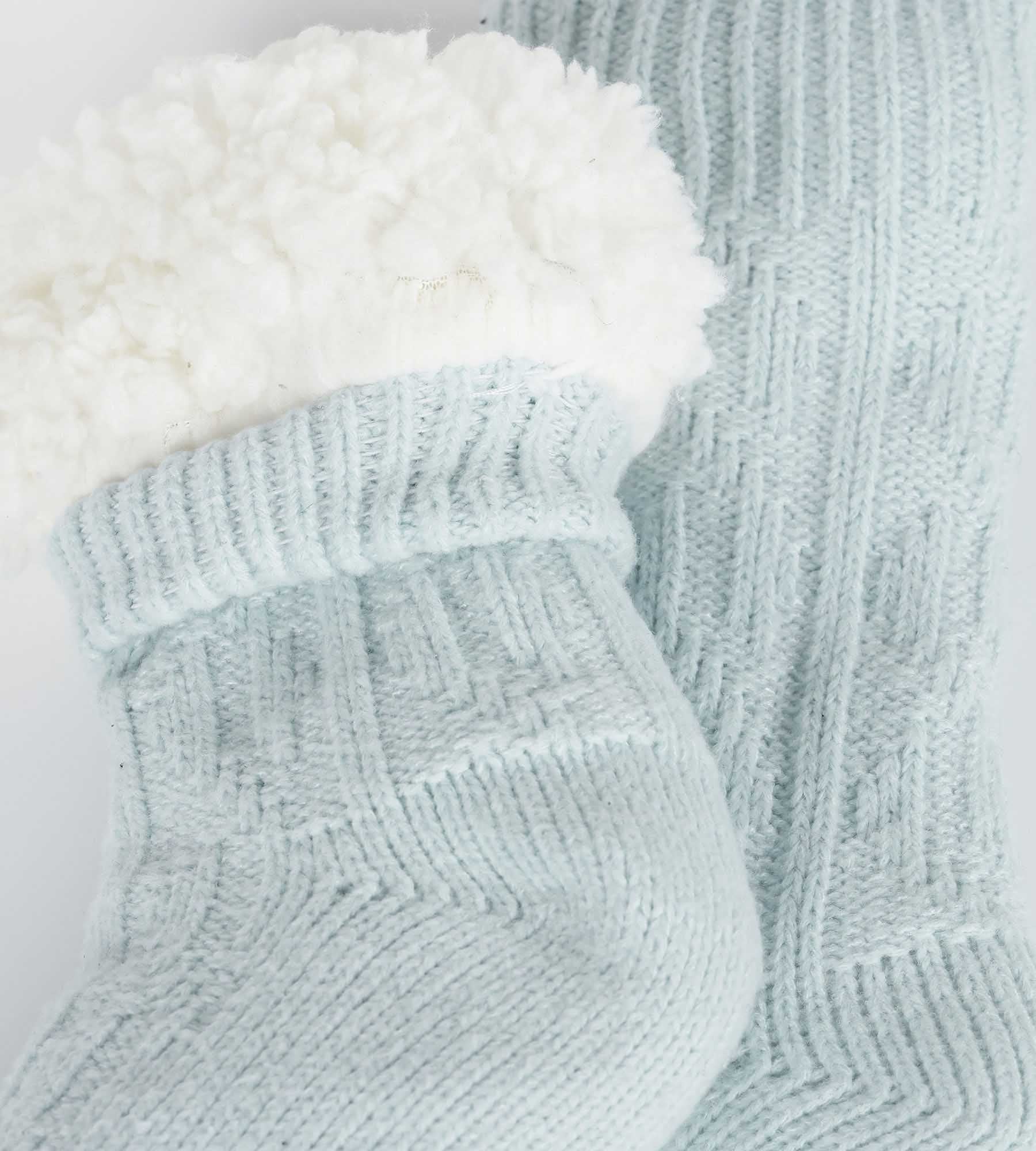 Chaussette chaude femme Bleu Ciel Cocoon Polaire - Image 3