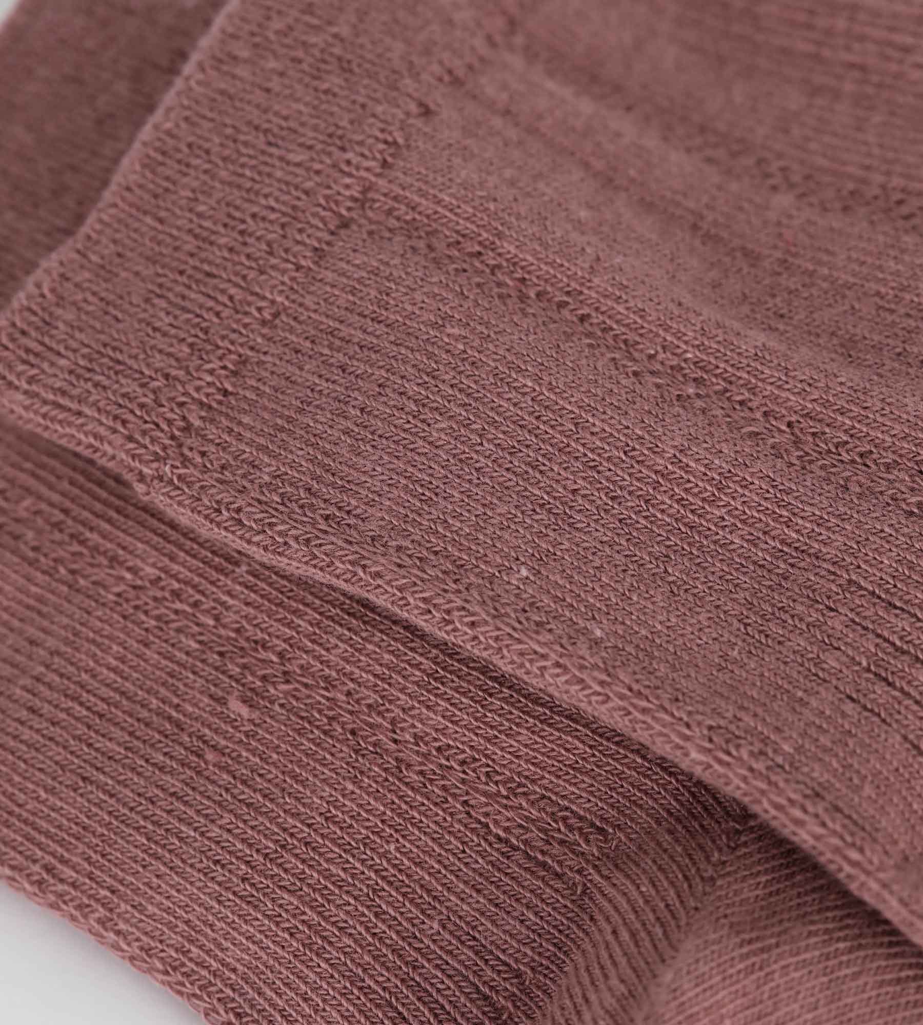 Chaussettes femme en coton pointelle Vieux Rose La Mode de Dim - Image 3