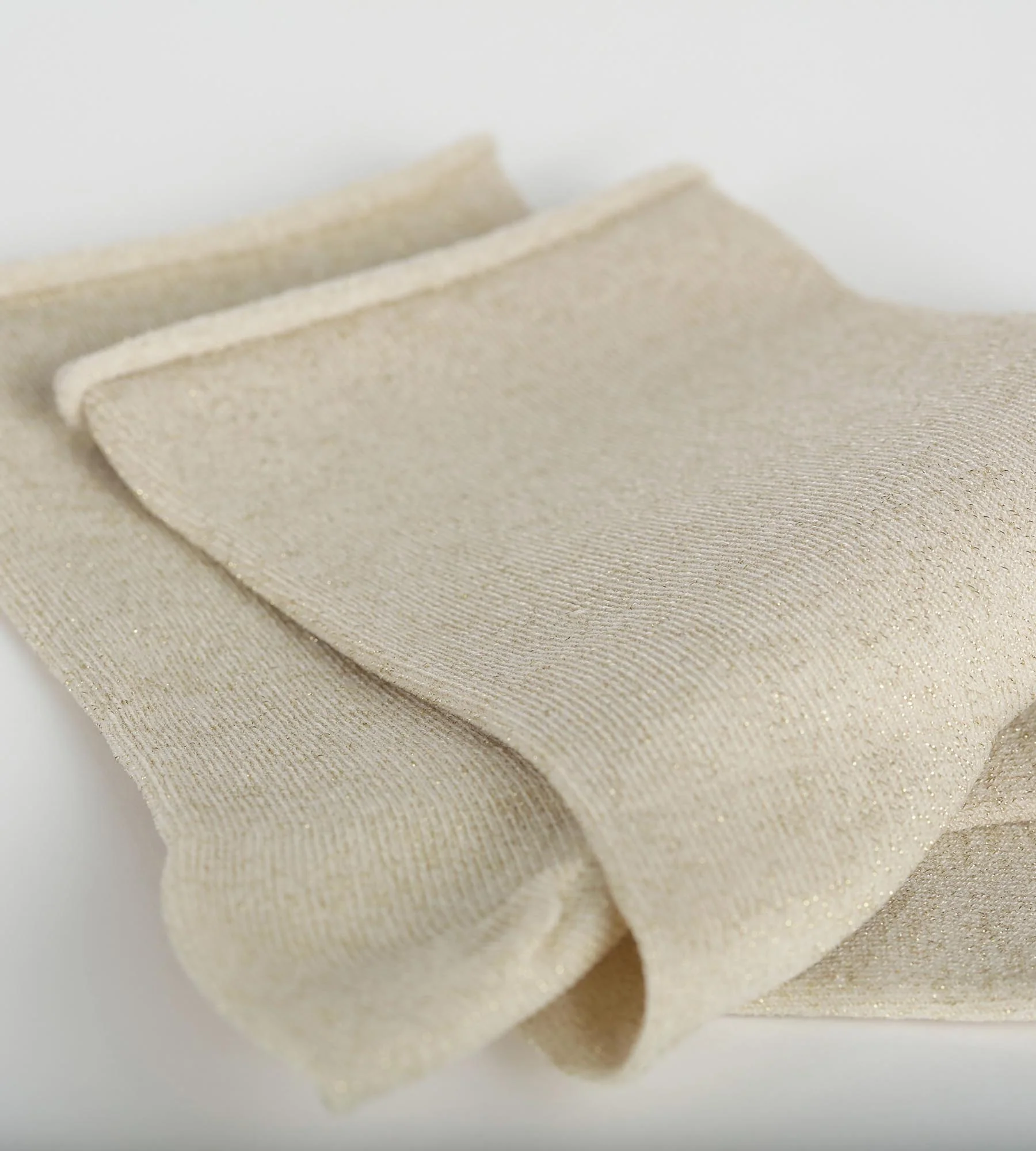 Chaussettes femme en lurex Beige Dim Mode - Image 3