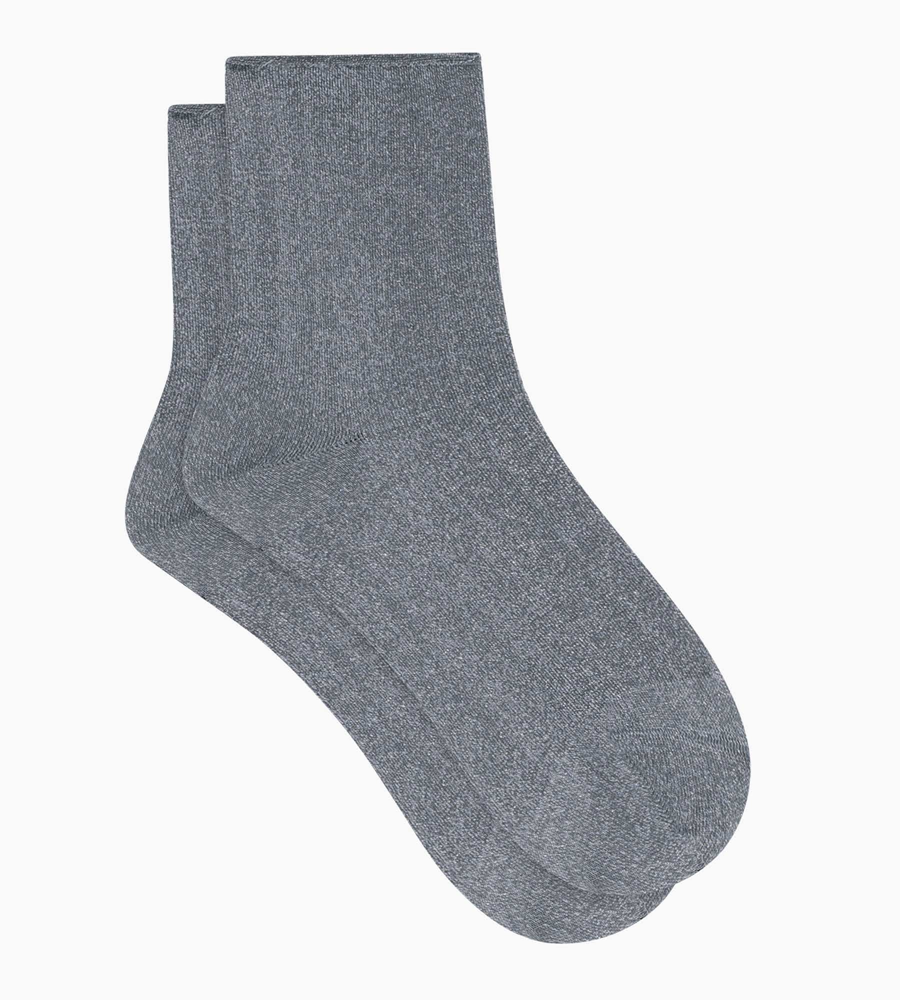 Chaussettes femme en lurex Gris Dim Mode - Image 2