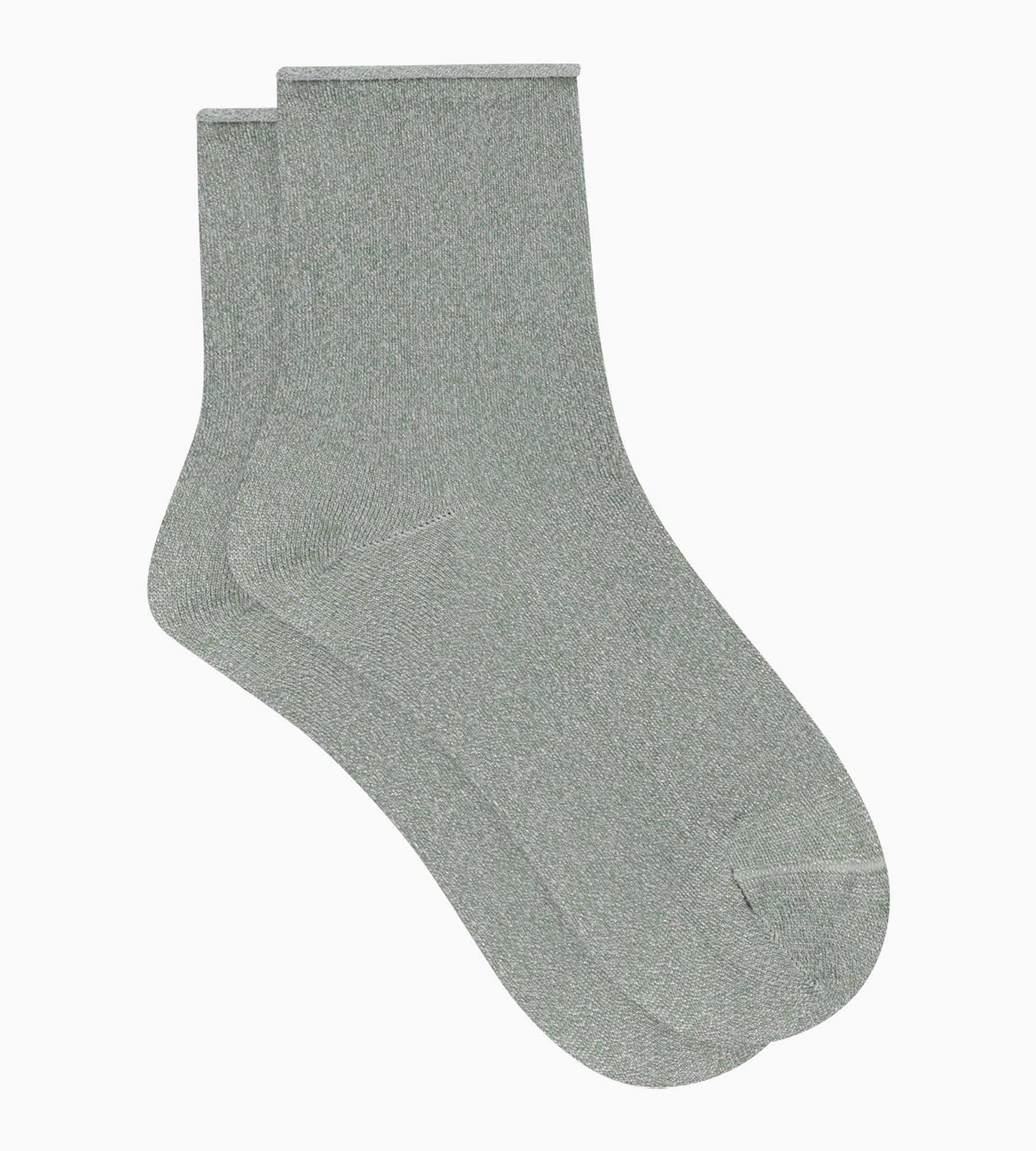 Chaussettes femme en lurex Kaki Dim Mode - Image 2
