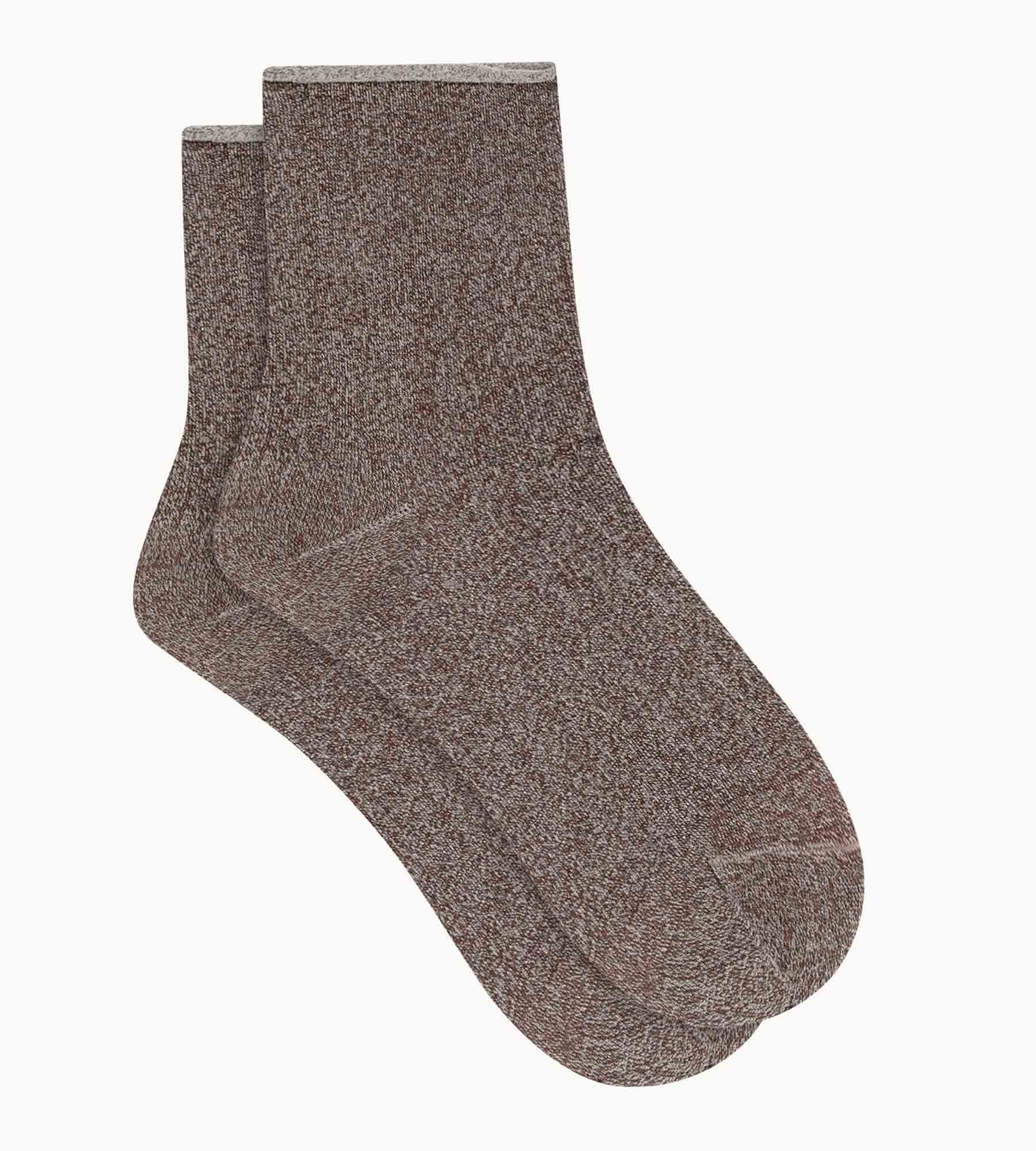 Chaussettes femme en lurex Marron Dim Mode - Image 2