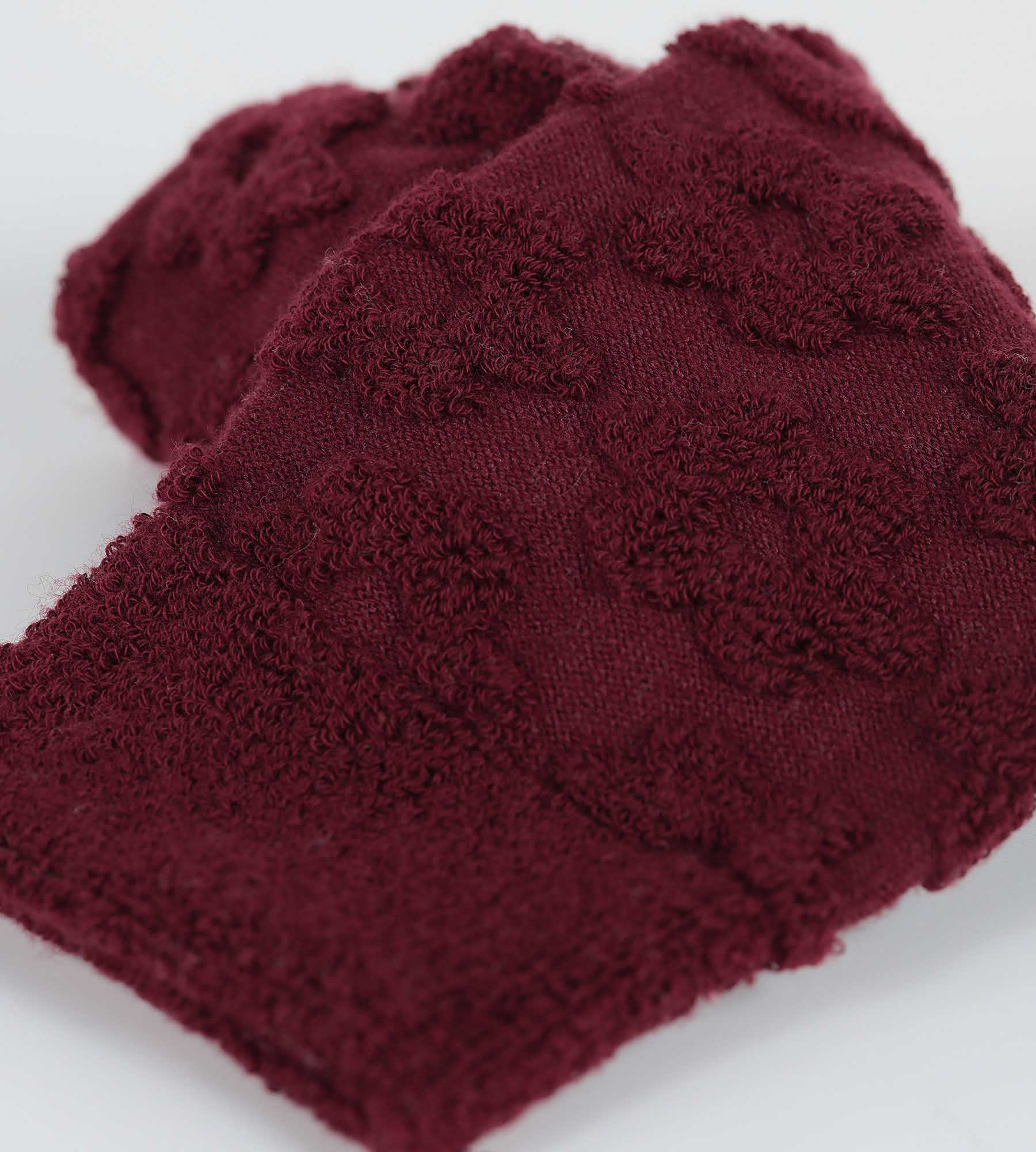Chaussettes femme éponge figue à fleurs Dim Mode - Image 3