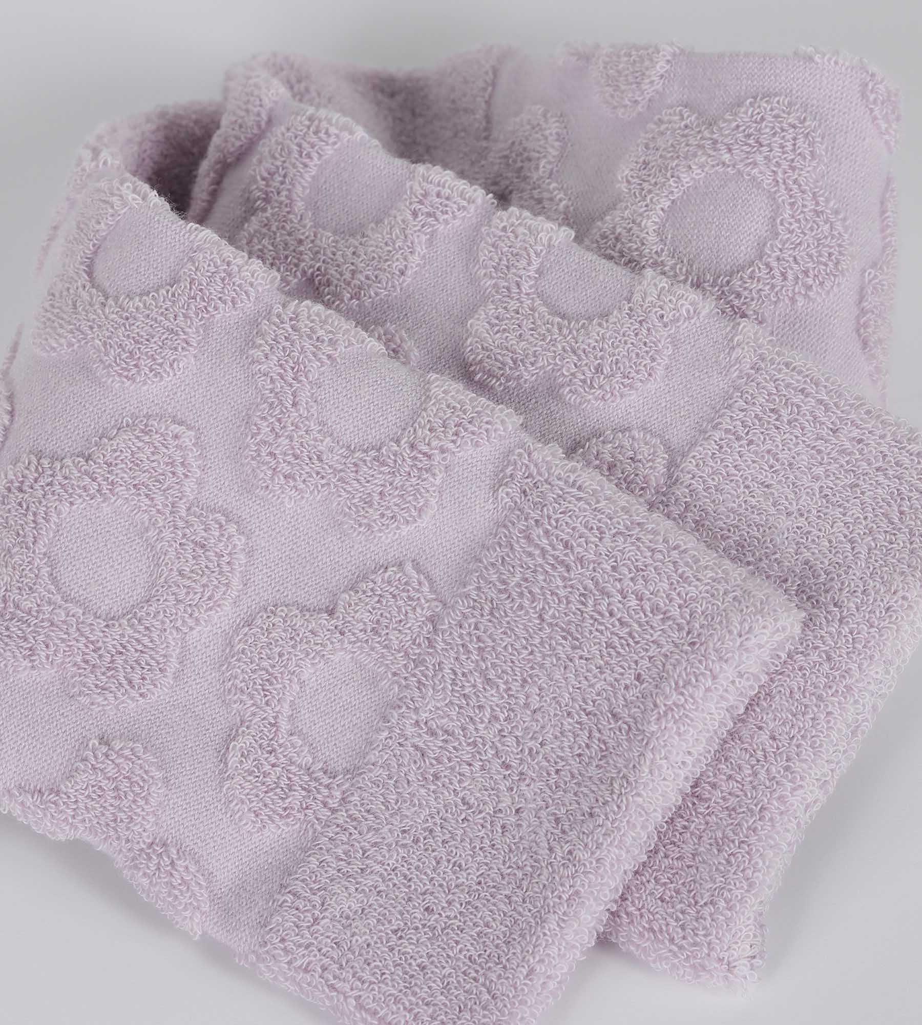 Chaussettes femme éponge parme à fleurs Dim Mode - Image 3