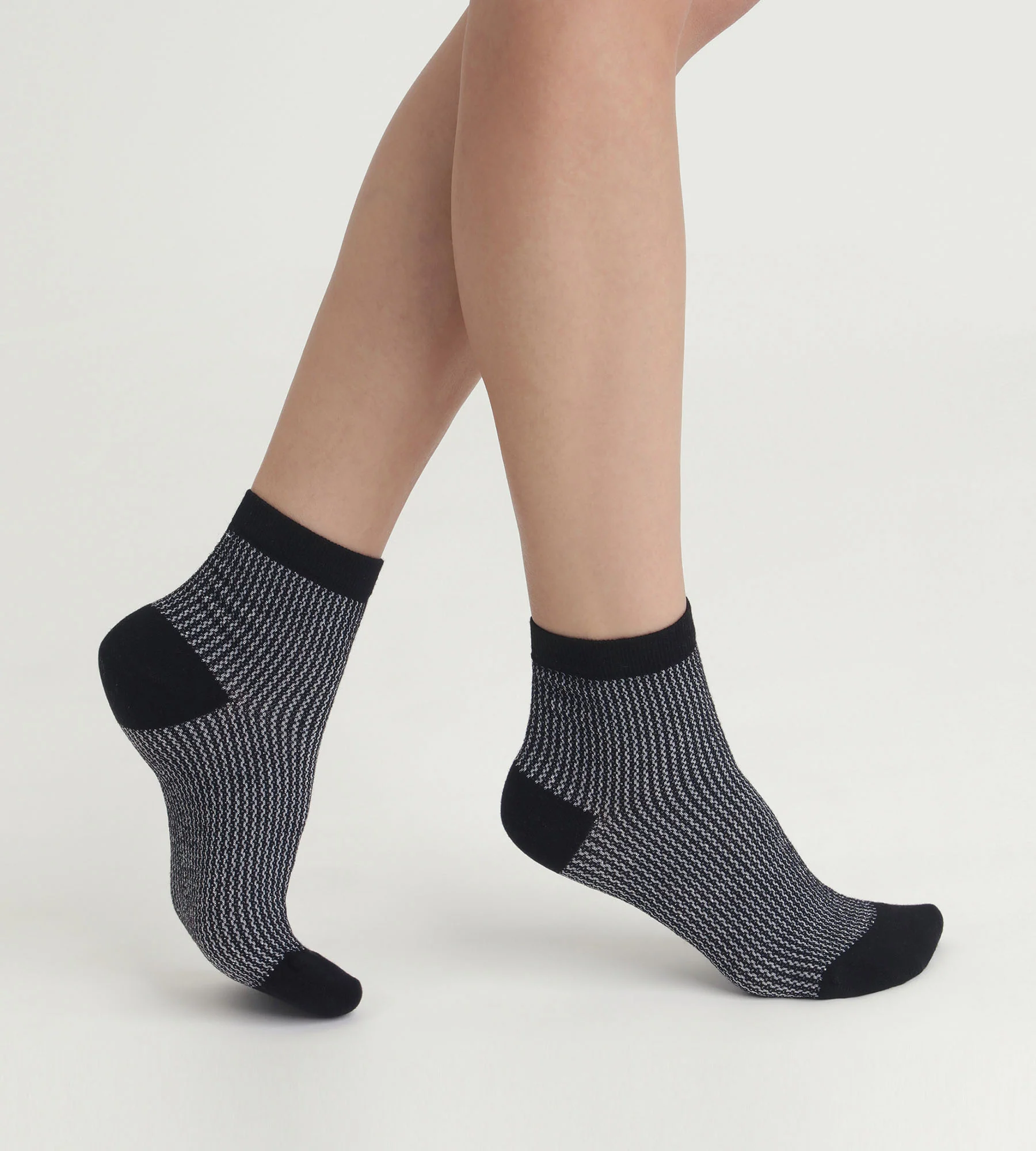 Chaussettes femme noir et Lurex argent Dim Mode