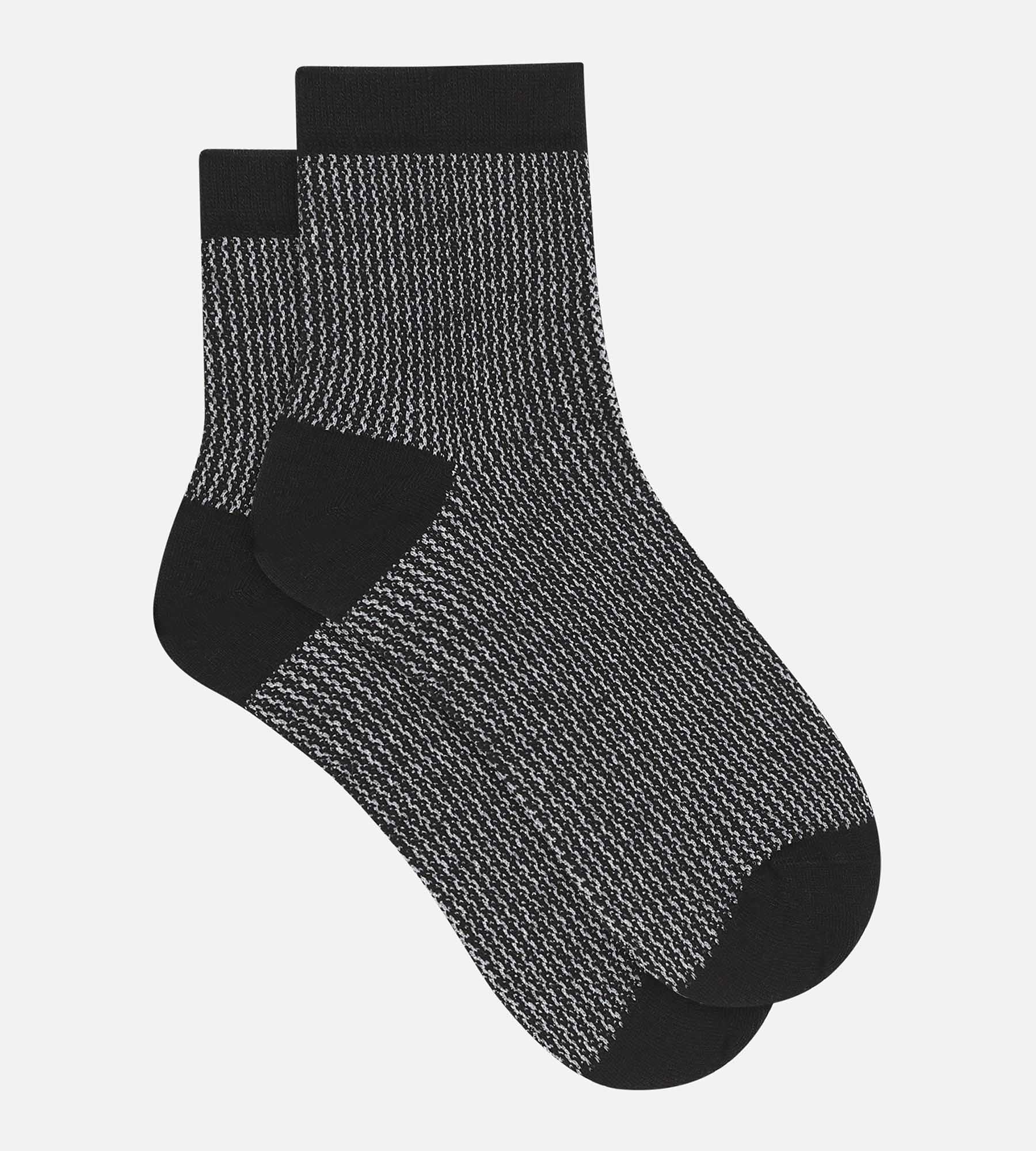 Chaussettes femme noir et Lurex argent Dim Mode - Image 2