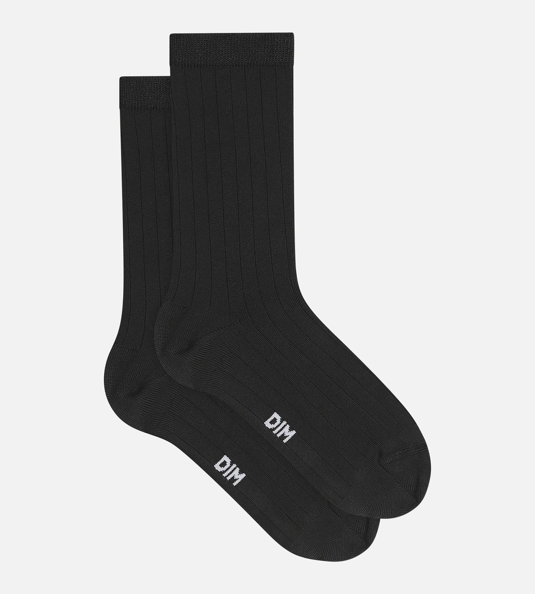 Chaussettes femme Noir satin Dim Mode - Image 2