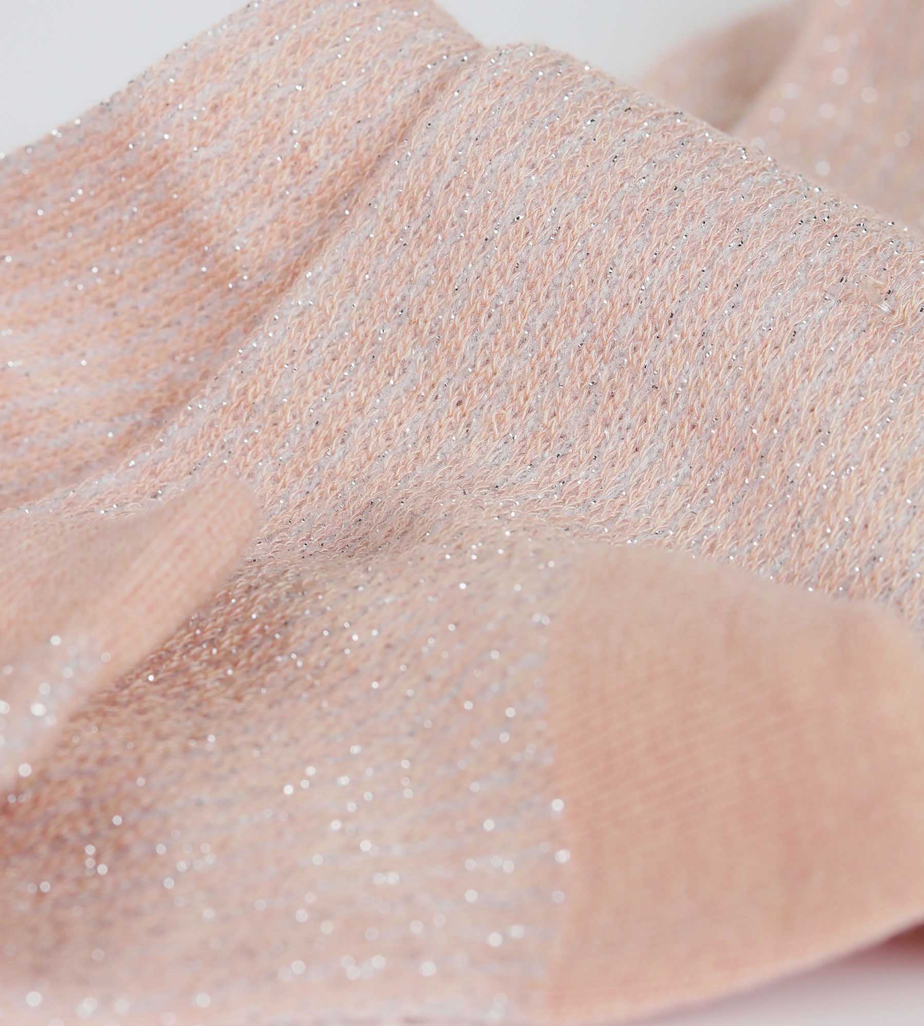 Chaussettes femme rose et Lurex argent Dim Mode - Image 3