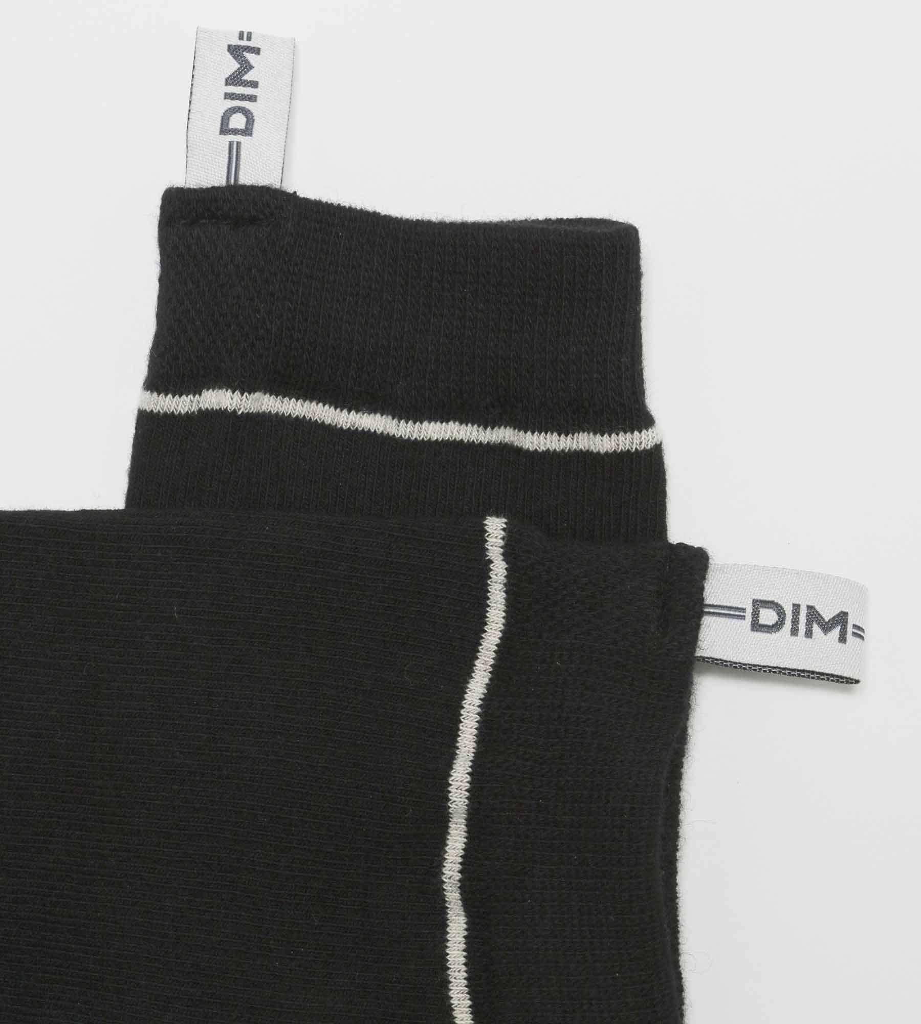 Chaussettes unisexe en coton modal côtelé Noir Dim Icons - Image 4