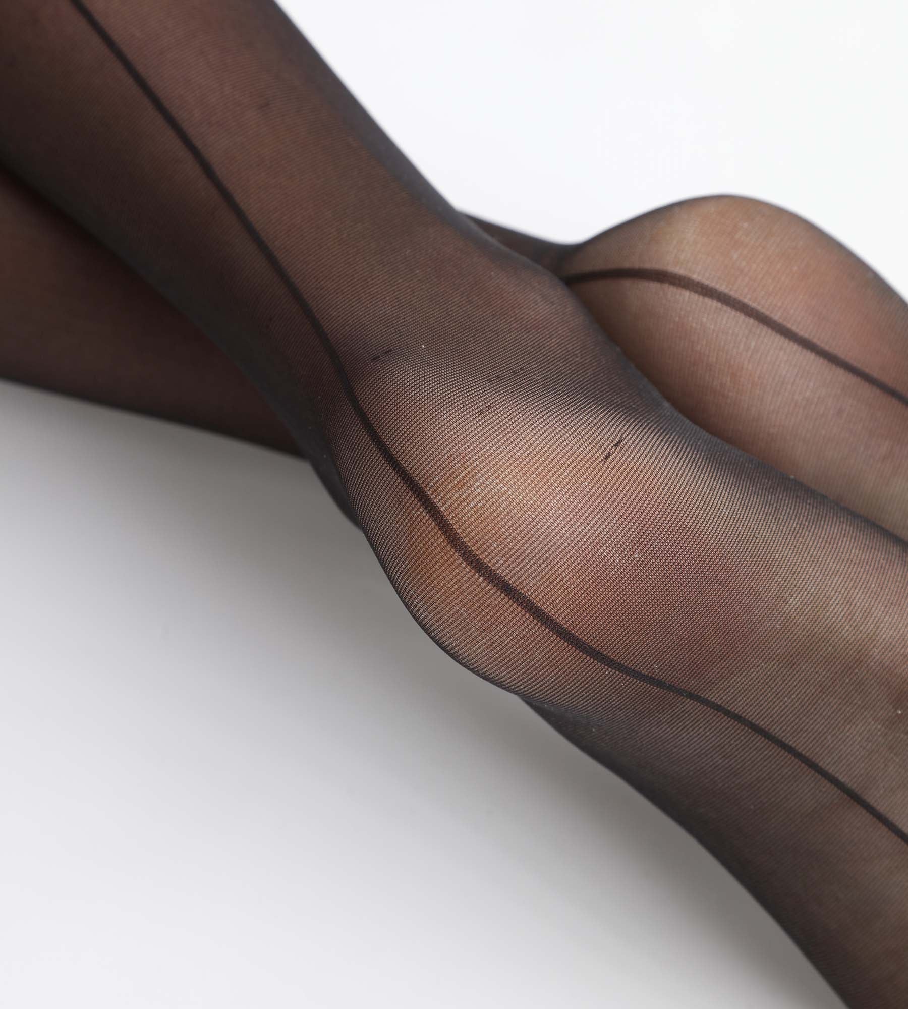 Collant femme en voile transparent Noir Dim Style - Image 3