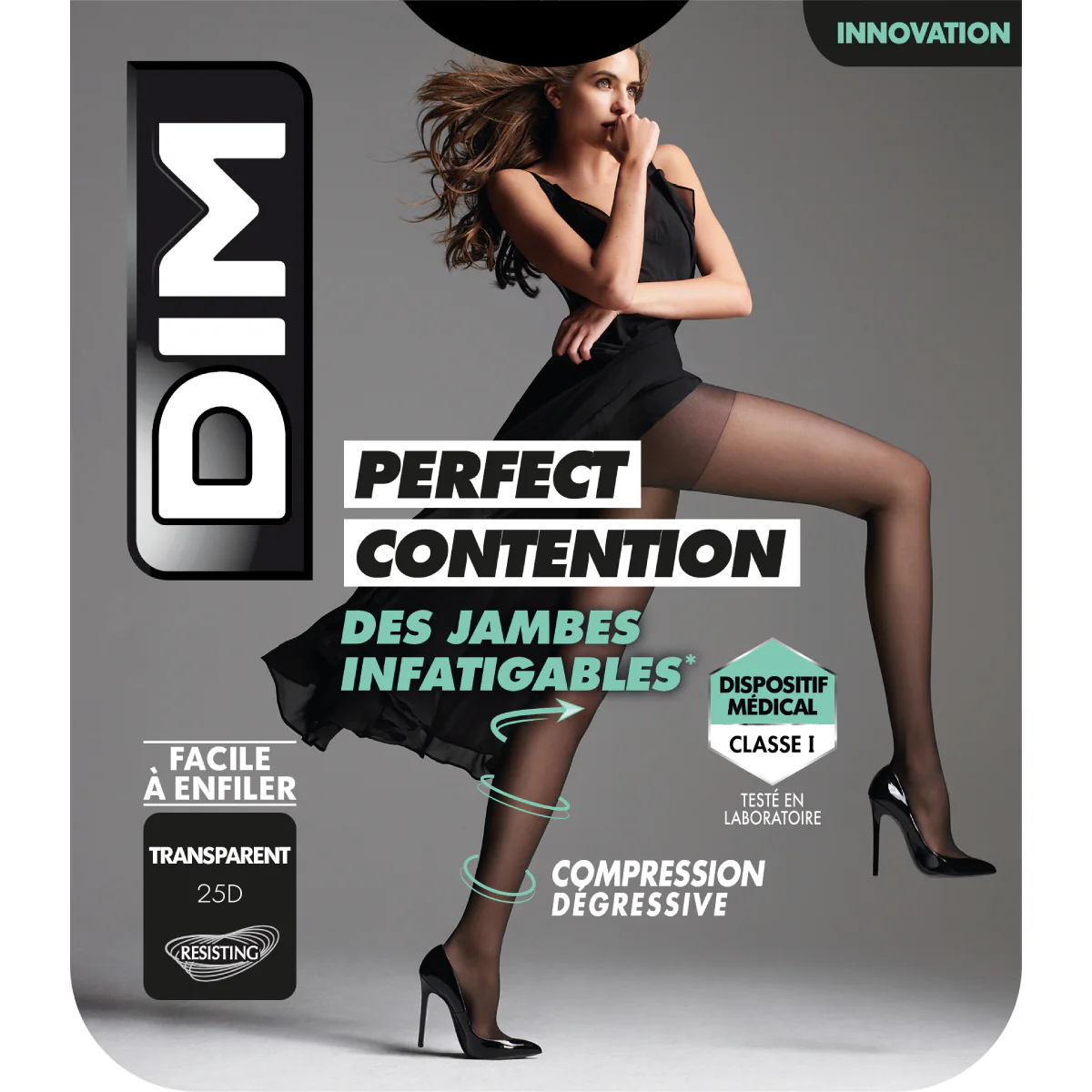 Collant Noir Transparent pour femme DIM Perfect Contention 25D - Image 3