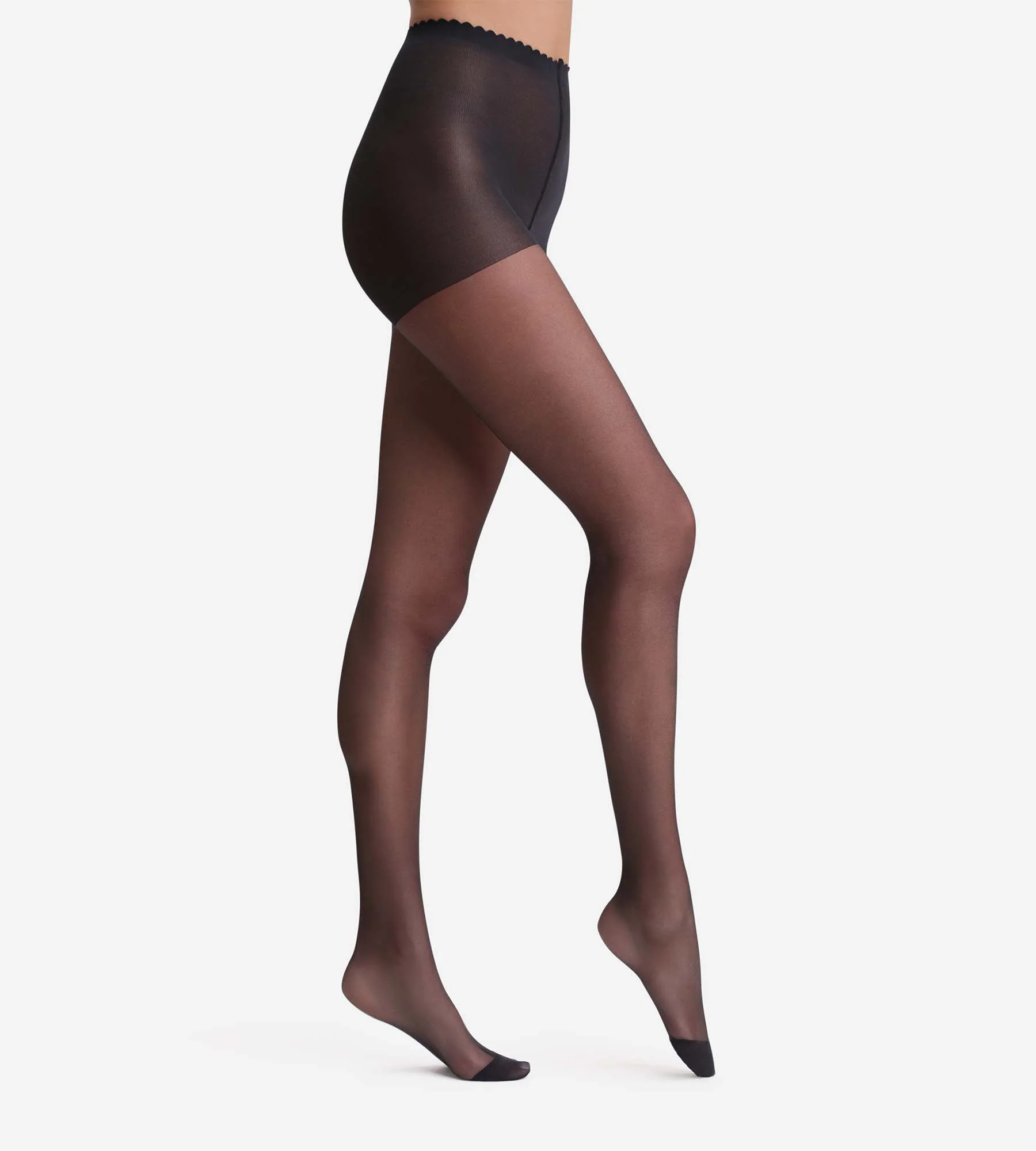 Collant transparent noir effet nude 17D Body Touch