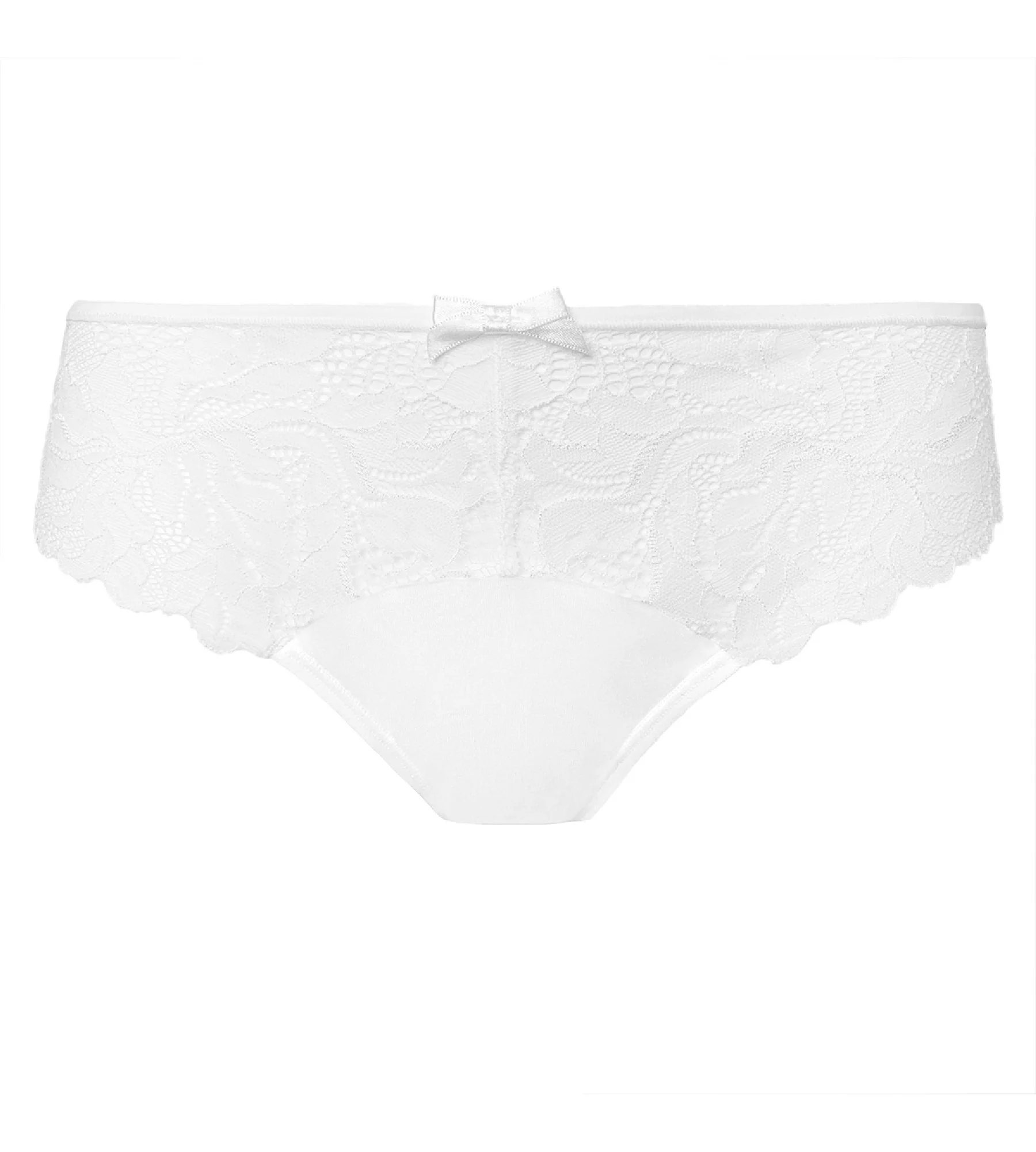 Culotte blanche femme en microfibre et dentelle Generous Essentiel - Image 5