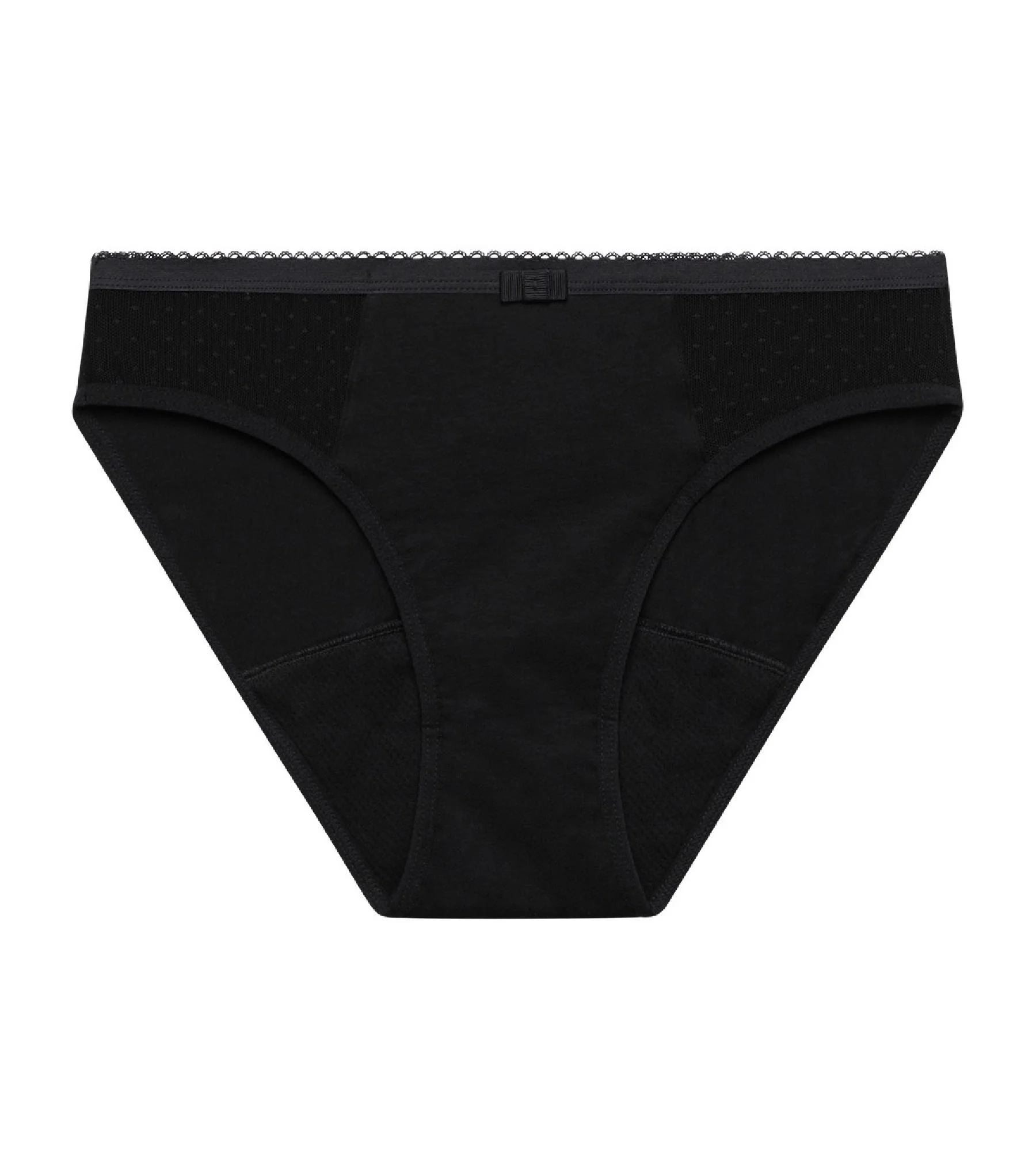 Culotte de règle lavable en coton bio flux moyen Noir Dim Protect - Image 3