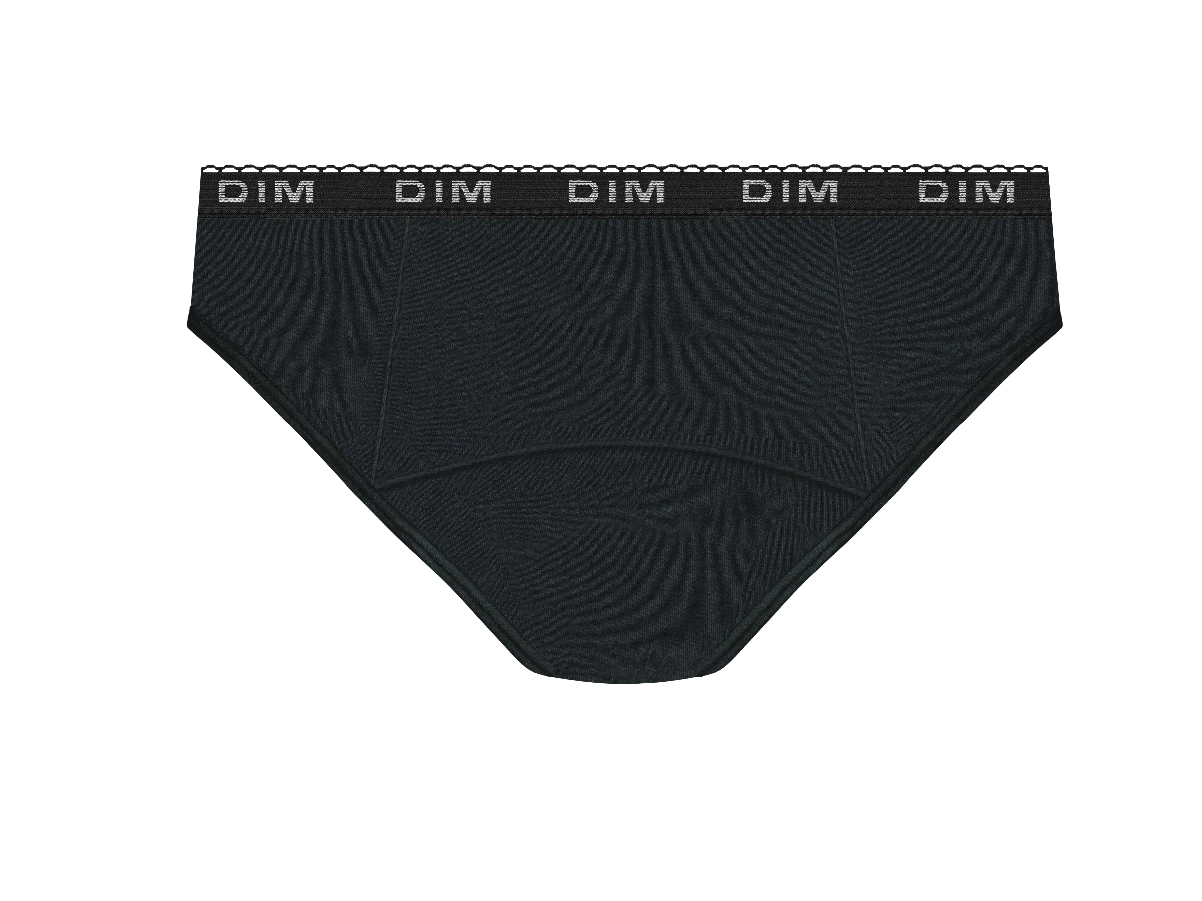 Culotte de règles lavable en coton bio Noir Flux très abondant Dim Protect - Image 6