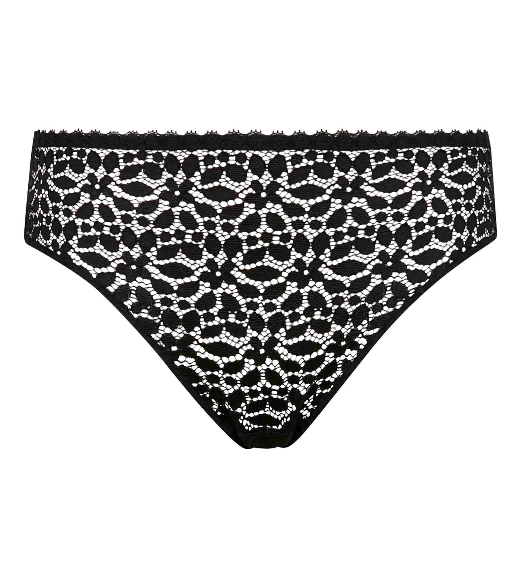 Culotte en dentelle florale ajourée Noire Daily Dentelle - Image 5