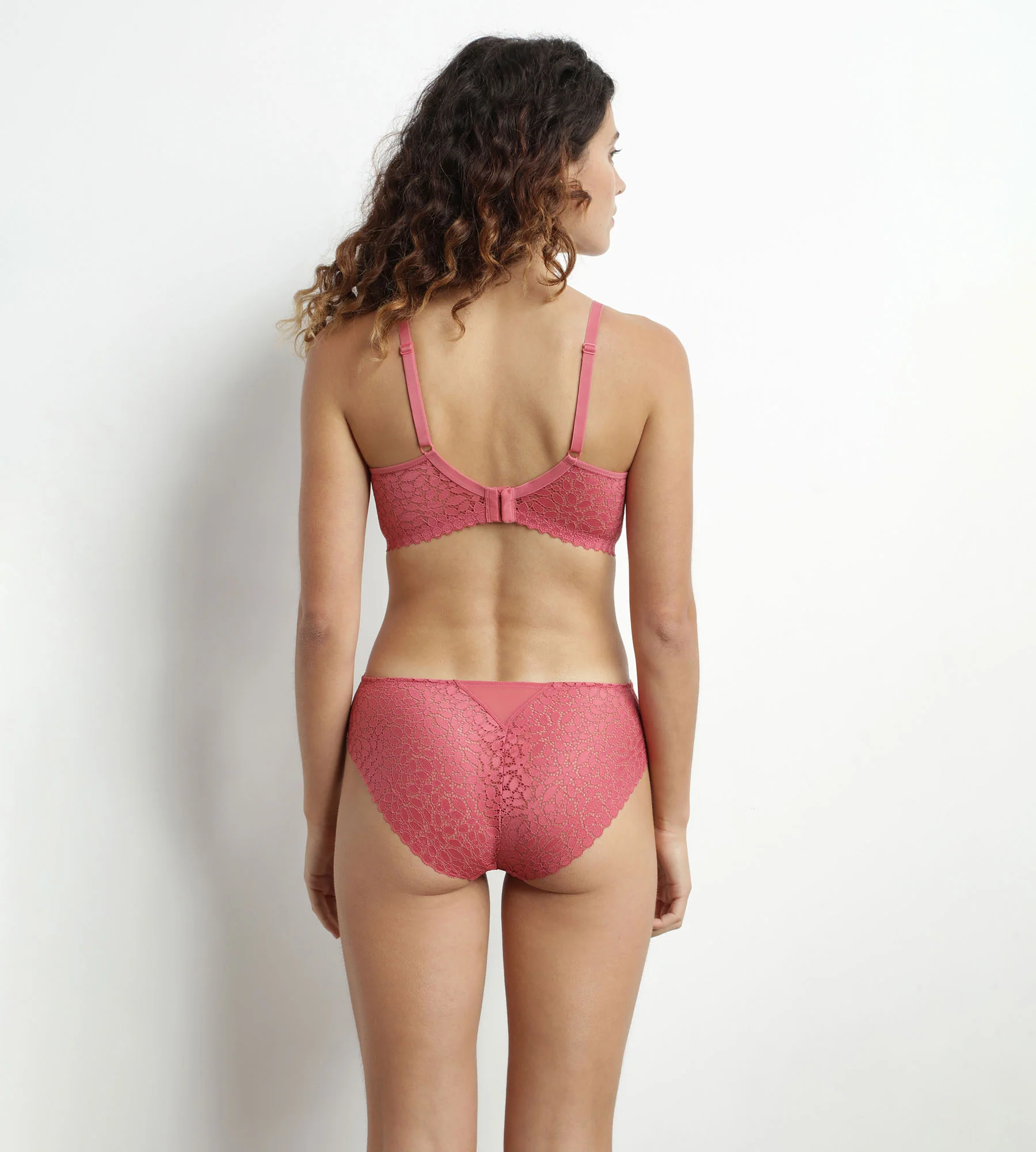 Culotte femme en dentelle florale Rose Satin Dim Daily Dentelle - Image 4