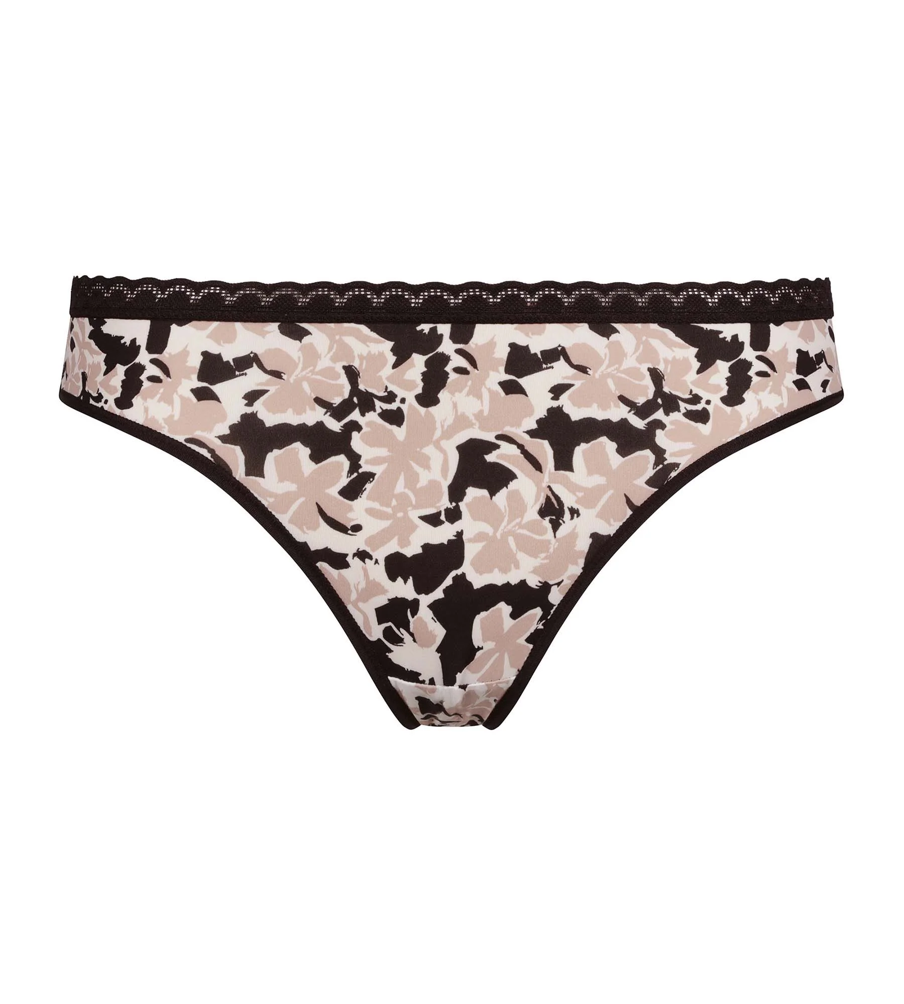Culotte femme en microfibre à motif floral et tulle Dim Daily Micro - Image 5