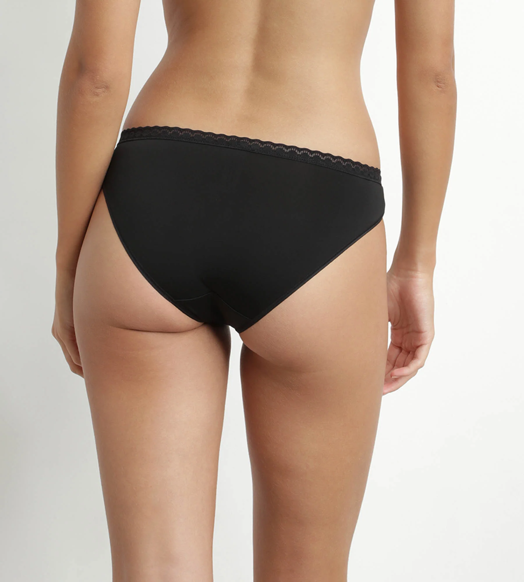 Culotte femme en microfibre et ceinture en tulle Noir Daily Micro - Image 2