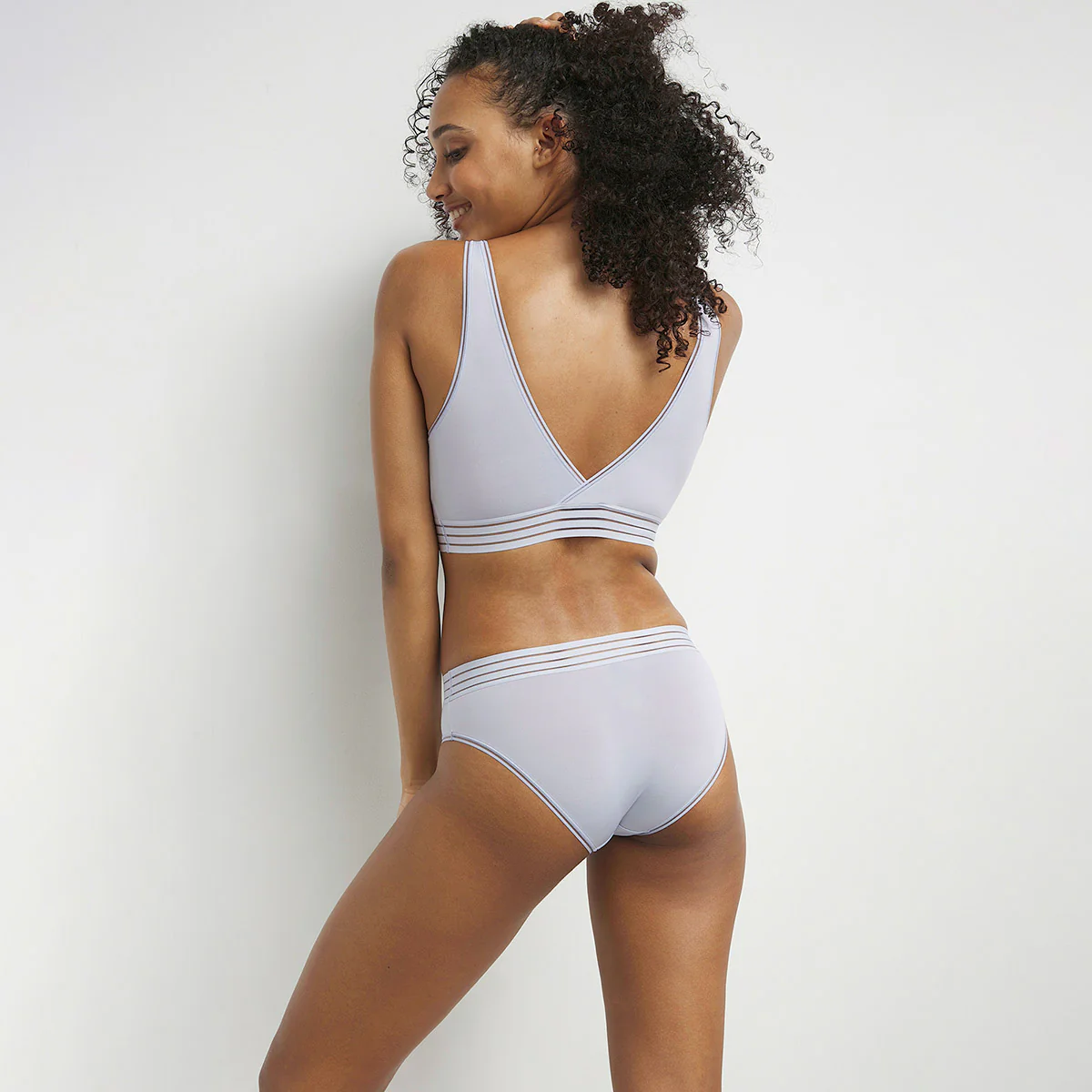 Culotte femme invisible en microfibre Bleu Lin Oh My Dim’s - Image 4