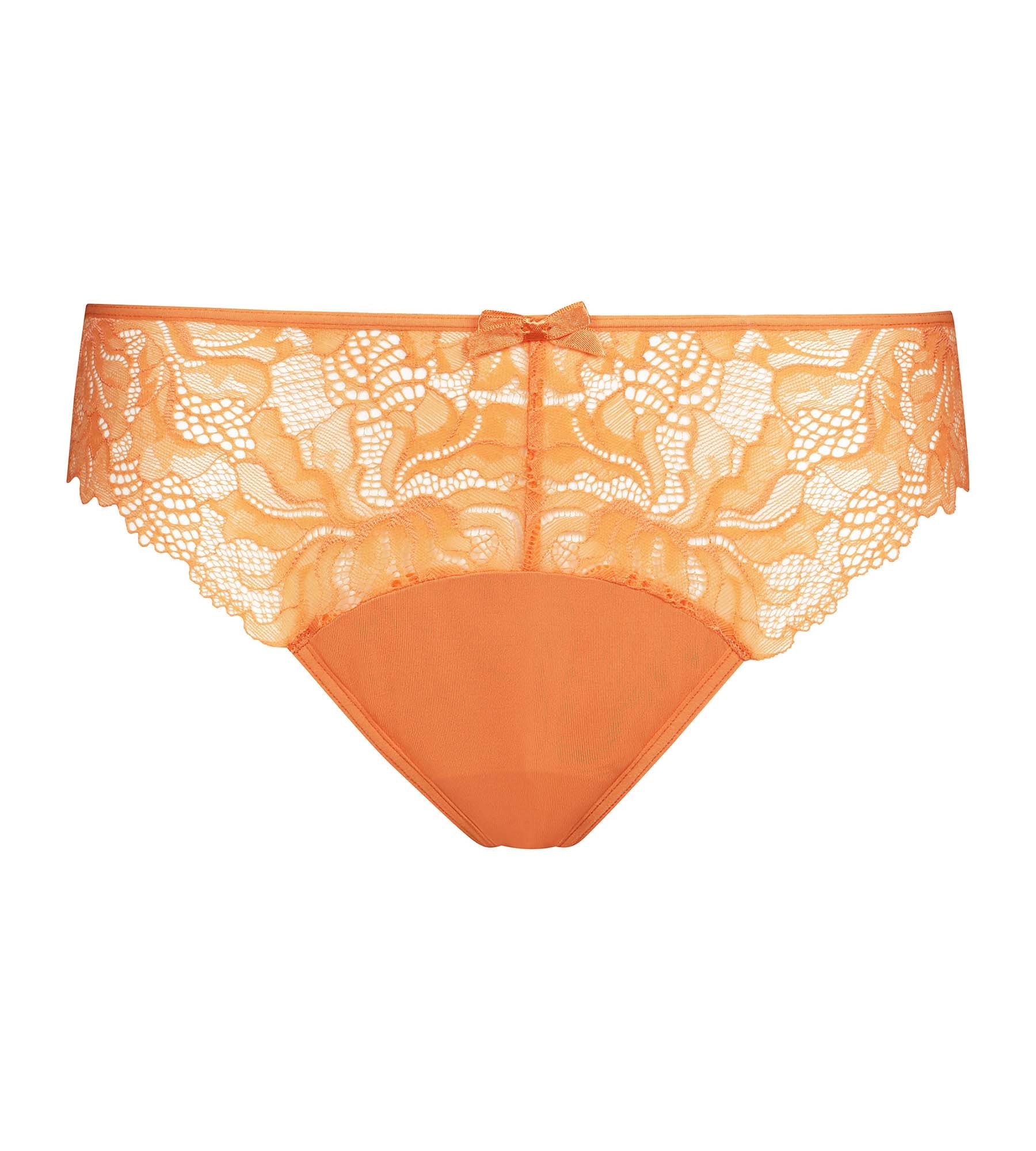 Culotte femme microfibre et dentelle Mandarine Dim Generous Essentiel - Image 5