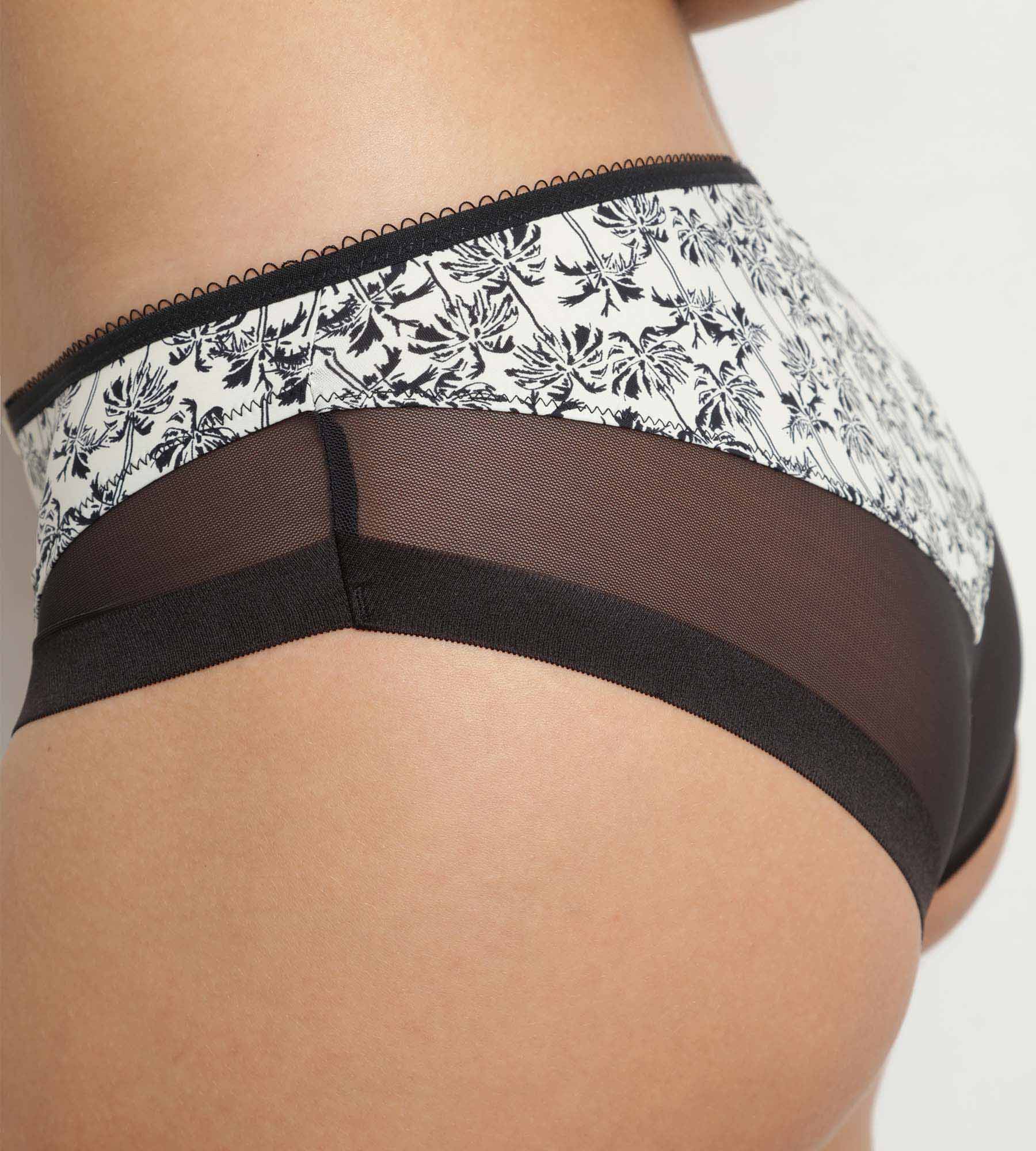Culotte femme microfibre et tulle motif palmier Dim Generous - Image 6