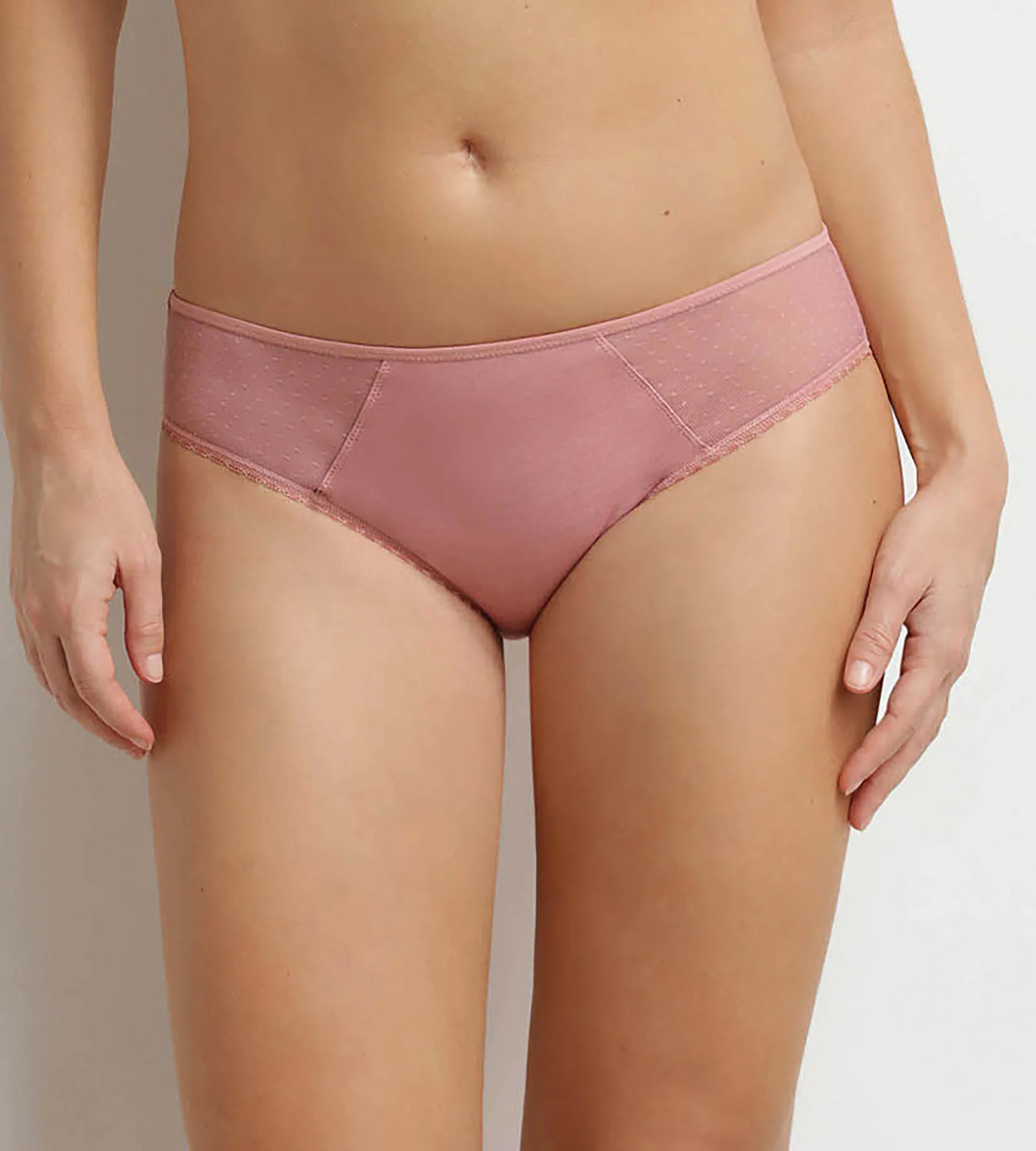 Culotte femme microfibre et tulle plumetis Rose Generous Coton Bio