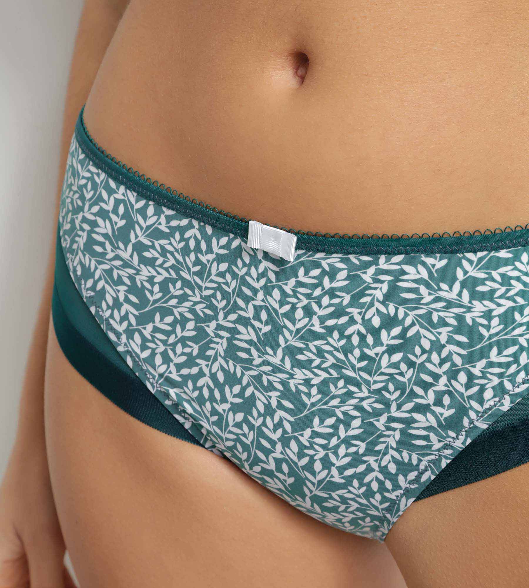 Culotte femme microfibre et tulle vert hydro Dim Generous - Image 6