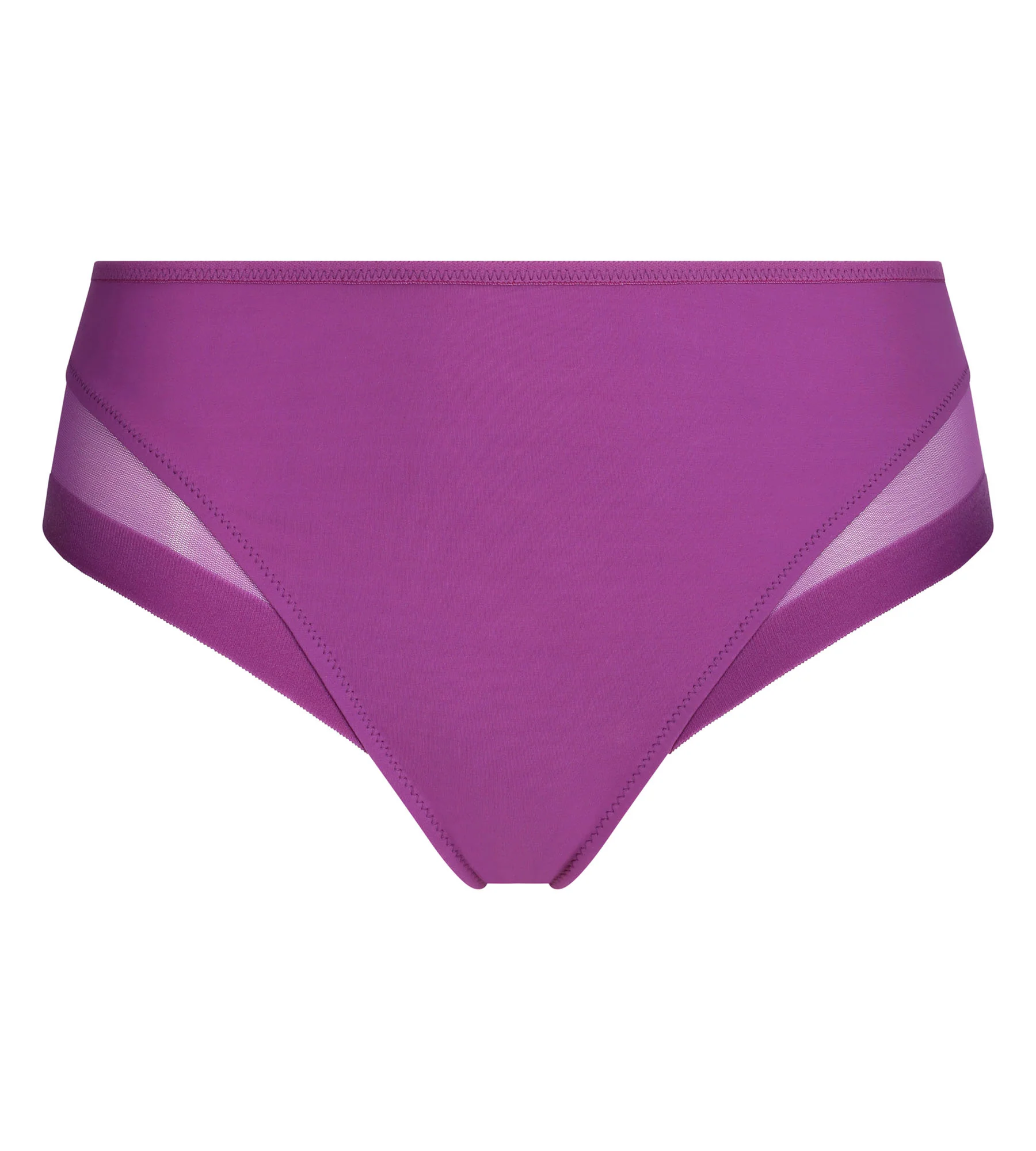 Culotte femme microfibre et tulle Violet Cassis Dim Generous - Image 5
