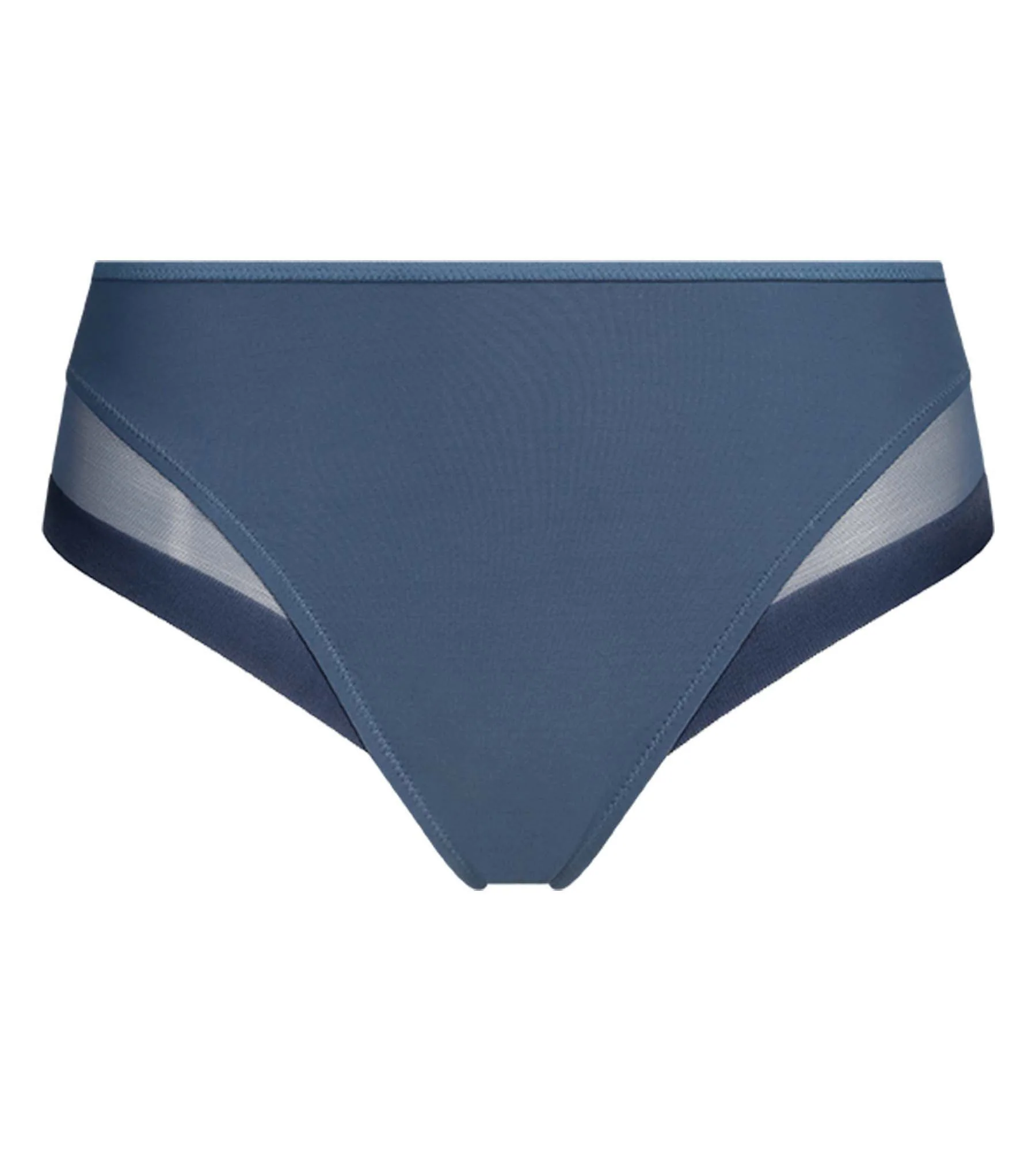 Culotte femme semi-transparente en microfibre bleue Dim Generous - Image 5